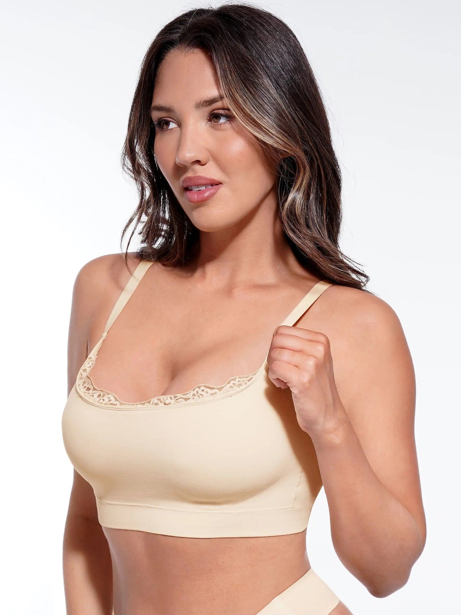 Feelingirl No Underwire Seamless Lace Everyday Bra