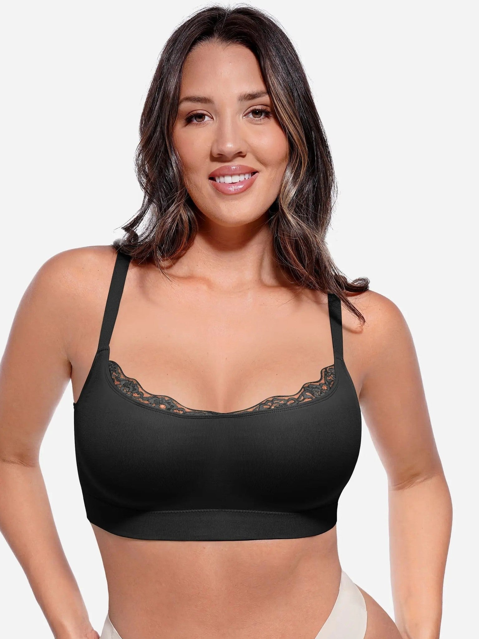 Feelingirl No Underwire Seamless Lace Everyday Bra