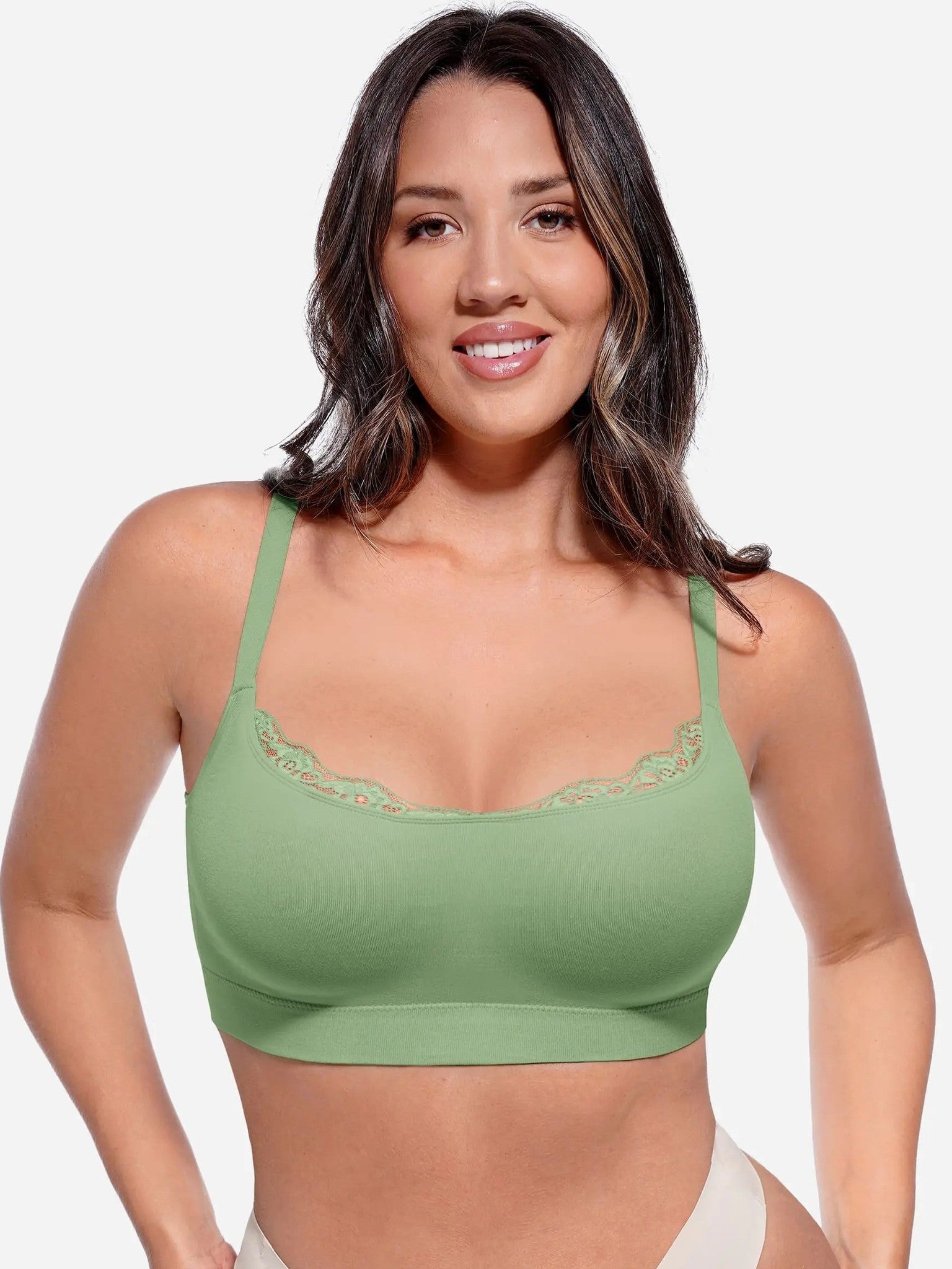 Feelingirl No Underwire Seamless Lace Everyday Bra