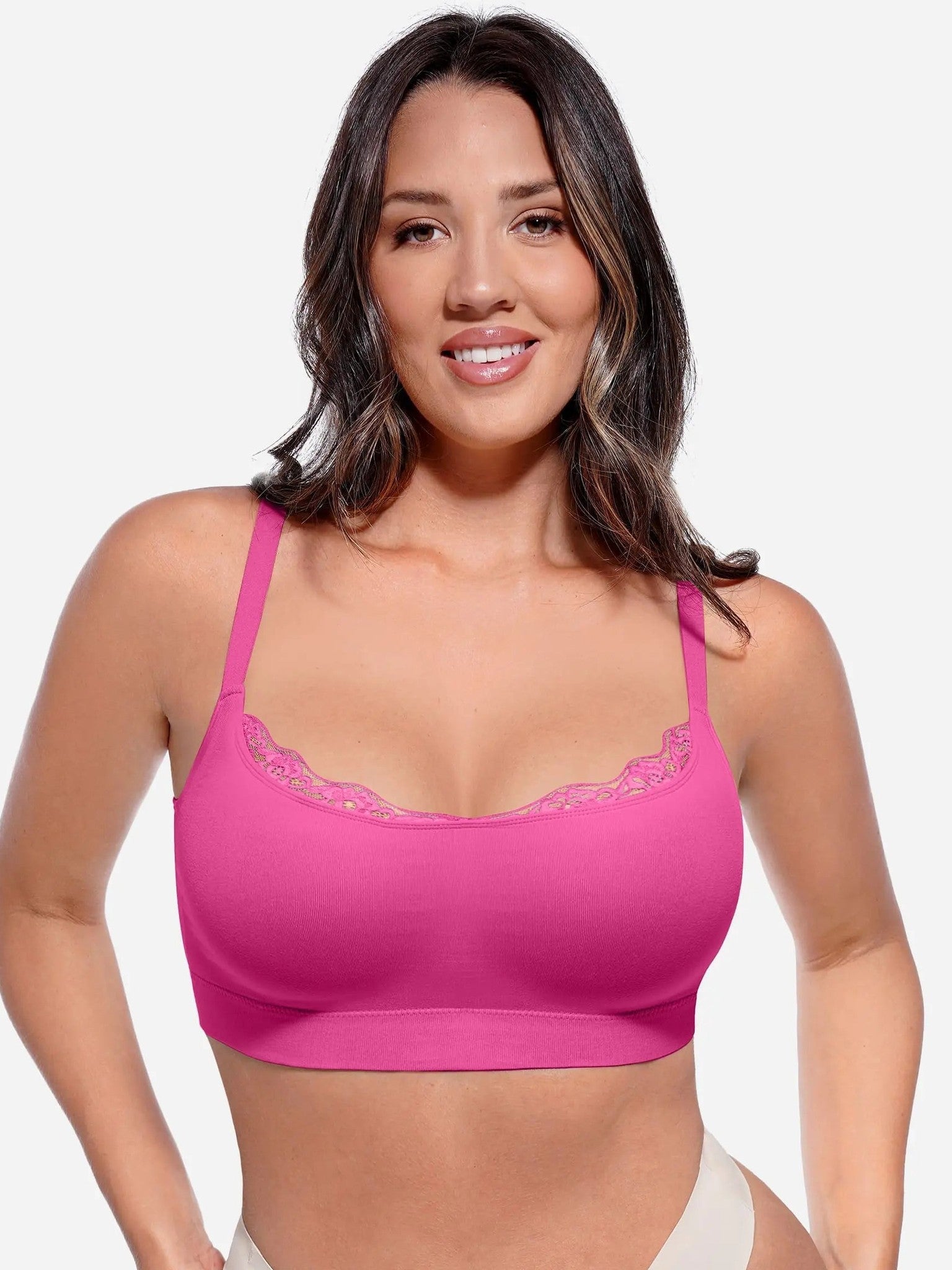 Feelingirl No Underwire Seamless Lace Everyday Bra