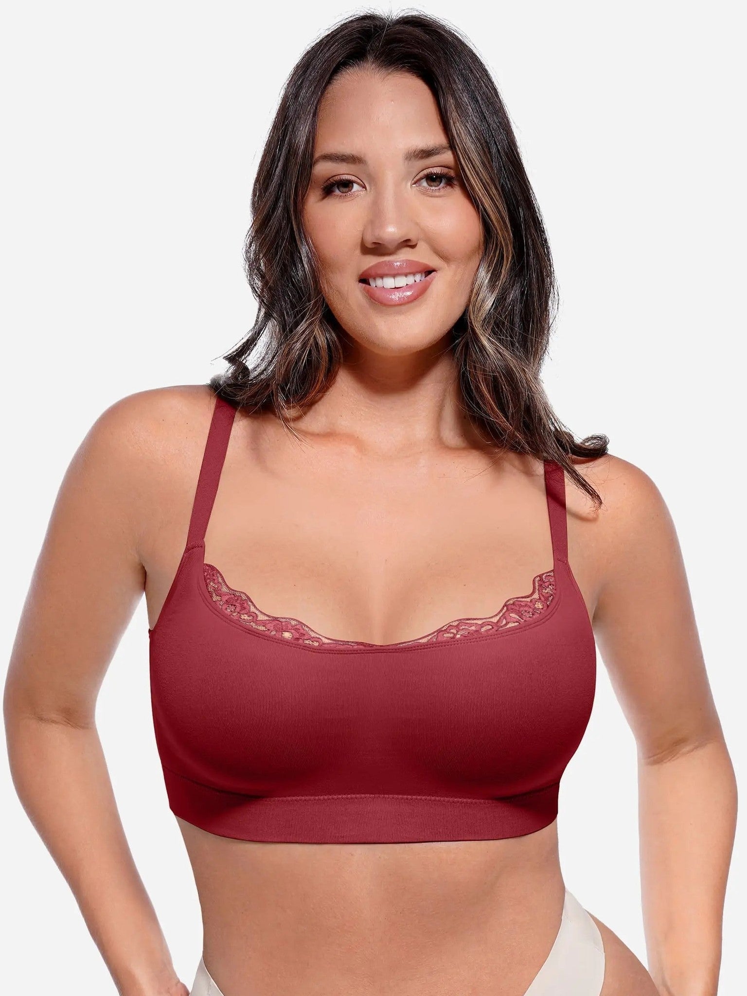 Feelingirl No Underwire Seamless Lace Everyday Bra