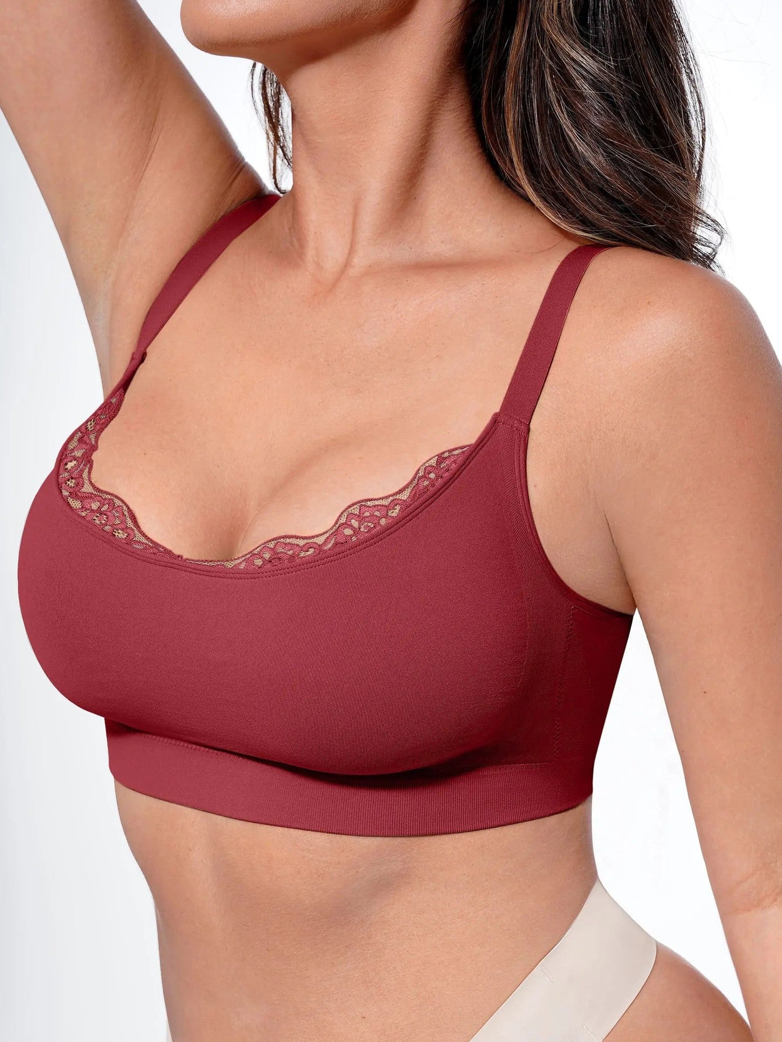 Feelingirl No Underwire Seamless Lace Everyday Bra