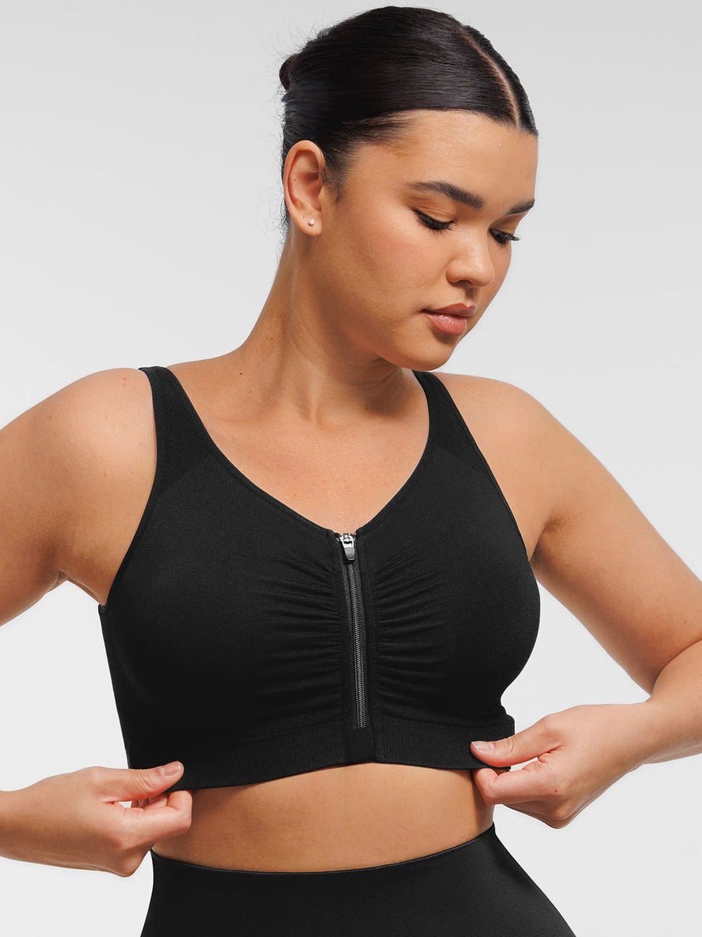 Feelingirl Seamless Front-Opening Zipper Bra