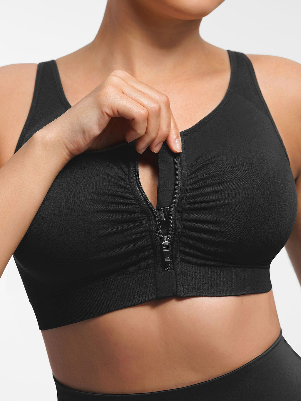 Feelingirl Seamless Front-Opening Zipper Bra