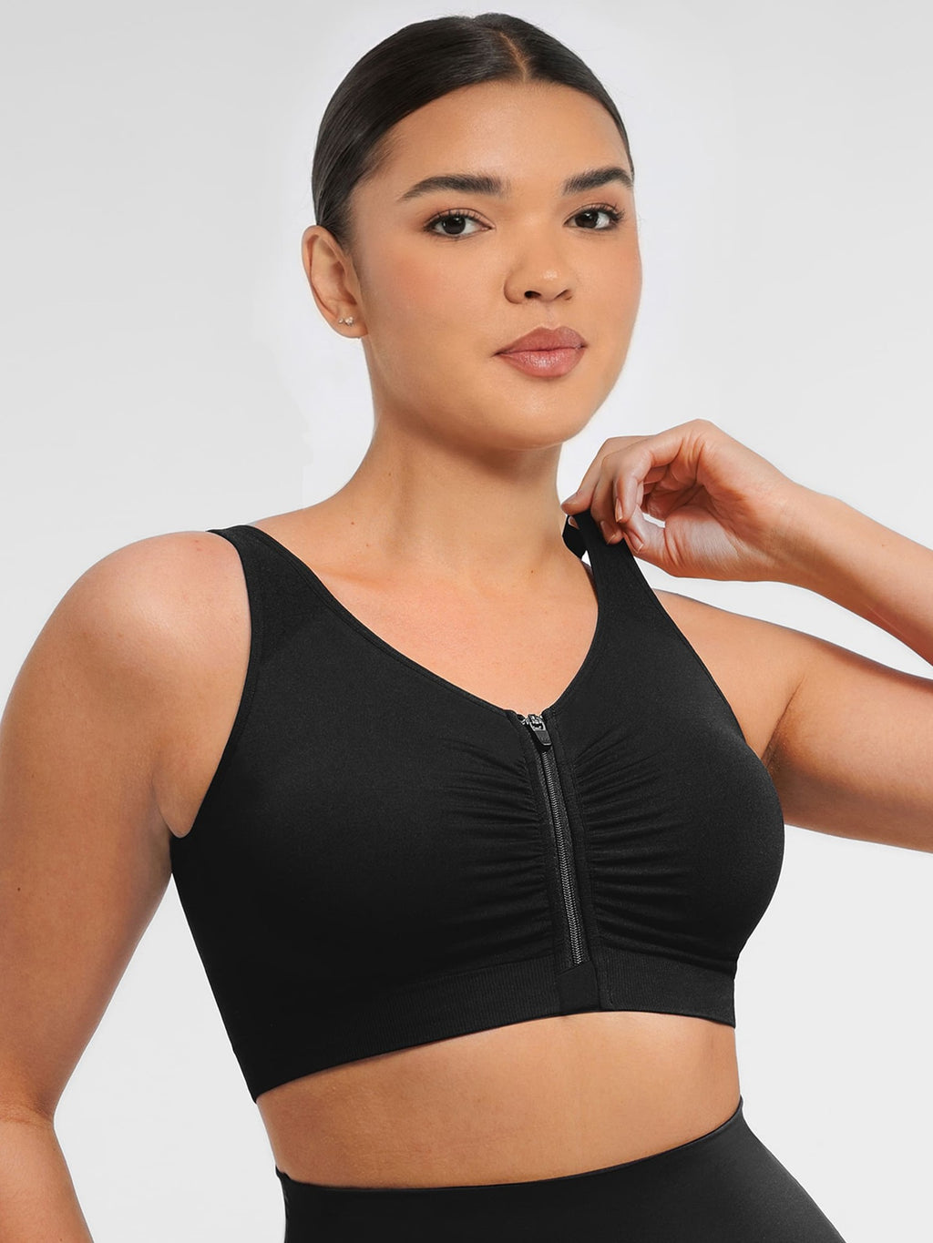 Feelingirl Seamless Front-Opening Zipper Bra