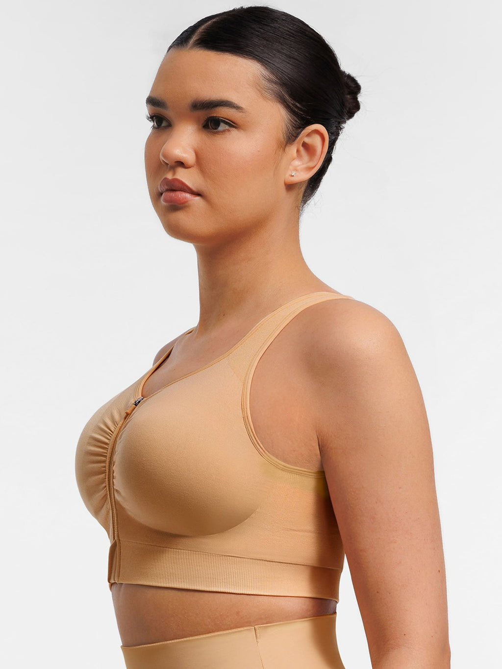 Feelingirl Seamless Front-Opening Zipper Bra