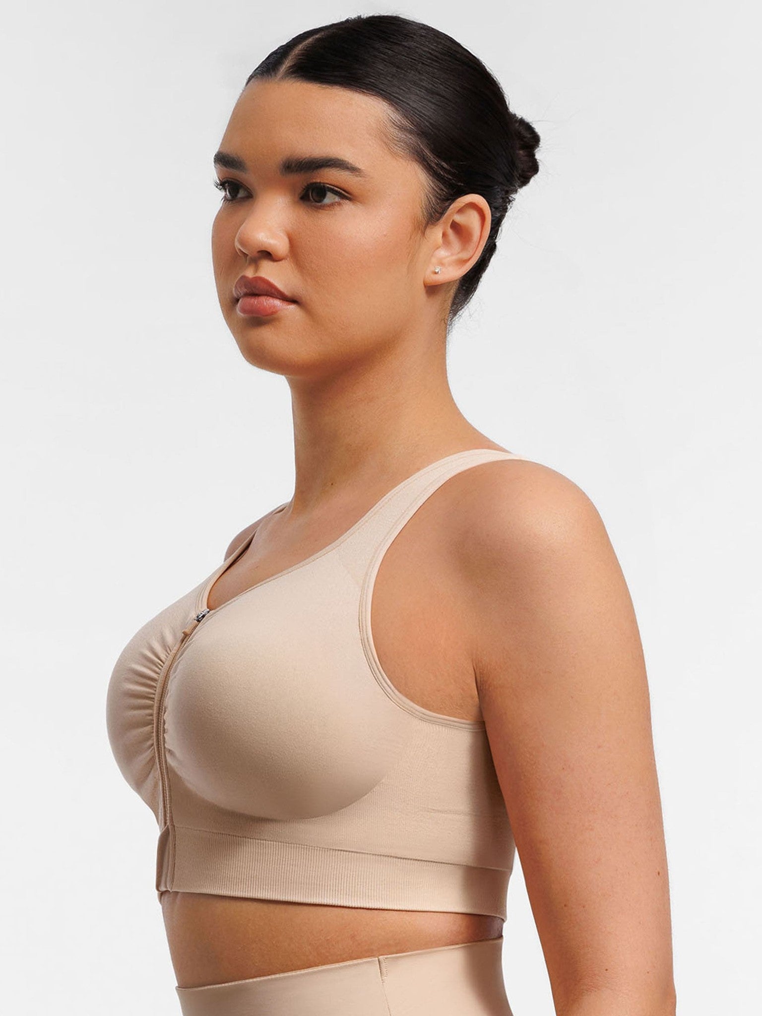 Feelingirl Seamless Front-Opening Zipper Bra