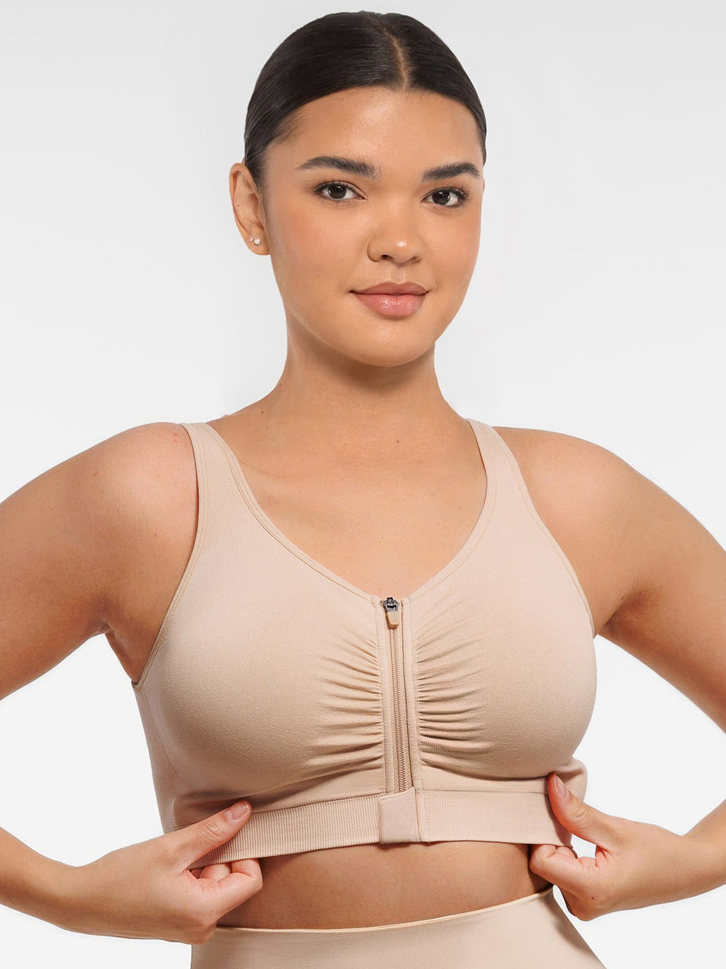 Feelingirl Seamless Front-Opening Zipper Bra