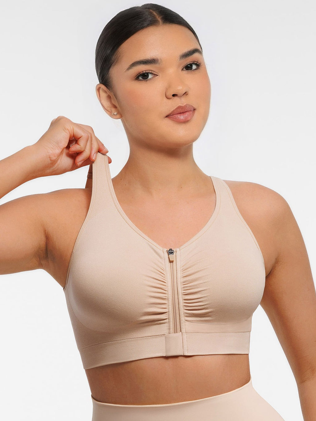 Feelingirl Seamless Front-Opening Zipper Bra