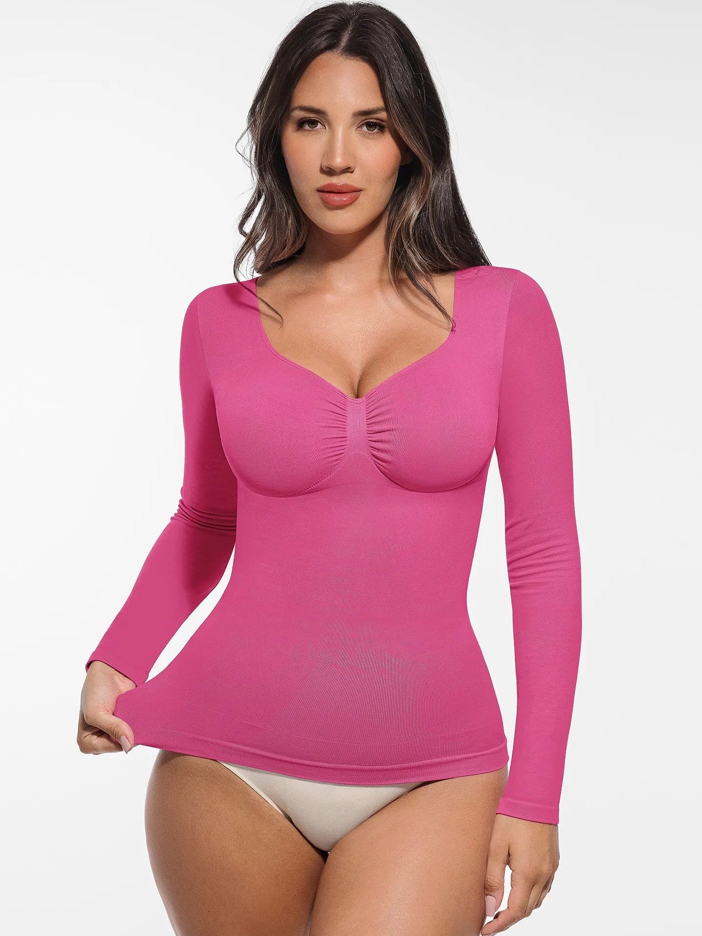 Feelingirl Seamless Long-Sleeve Everyday Shaper Top