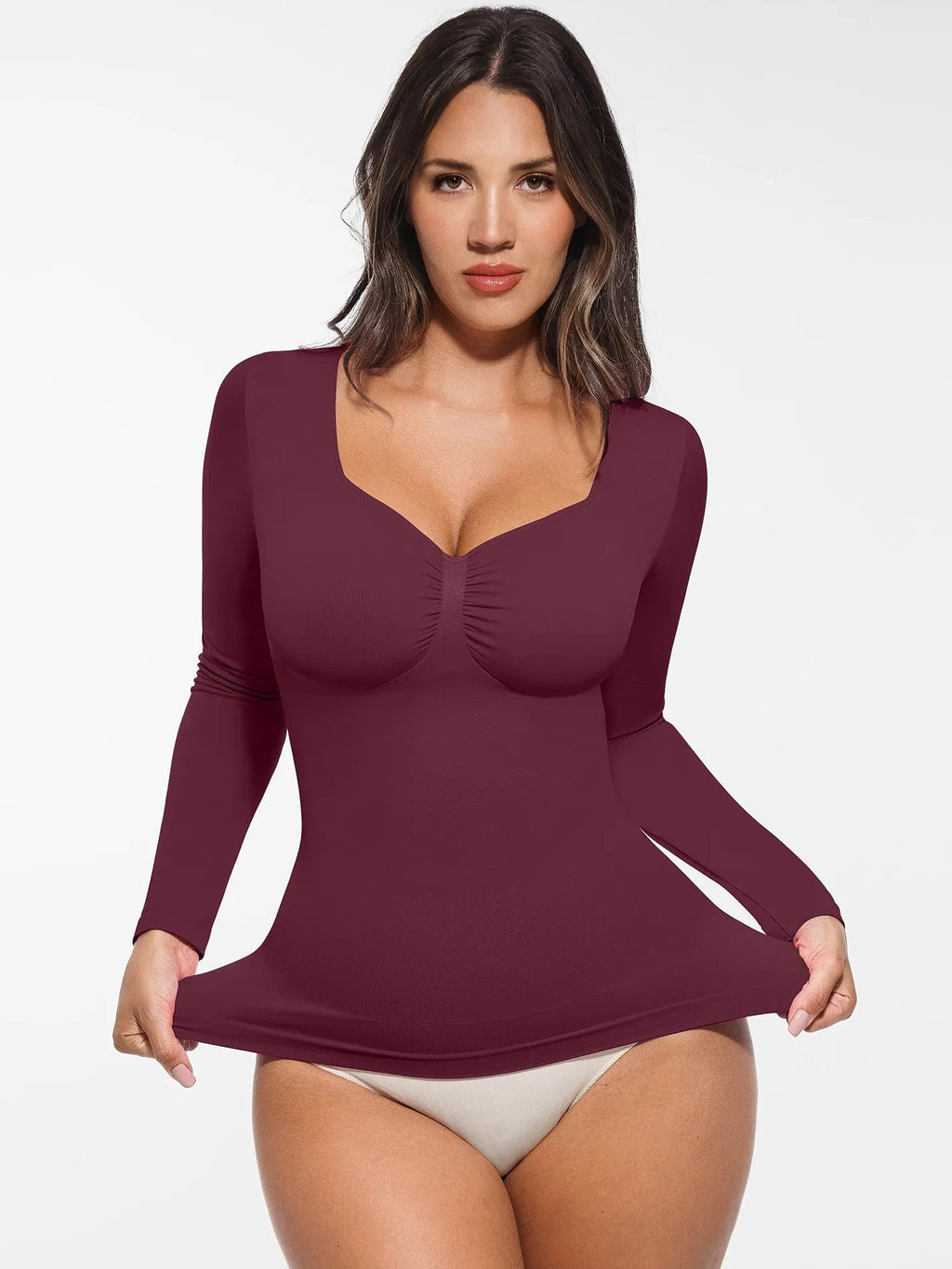 Feelingirl Seamless Long-Sleeve Everyday Shaper Top
