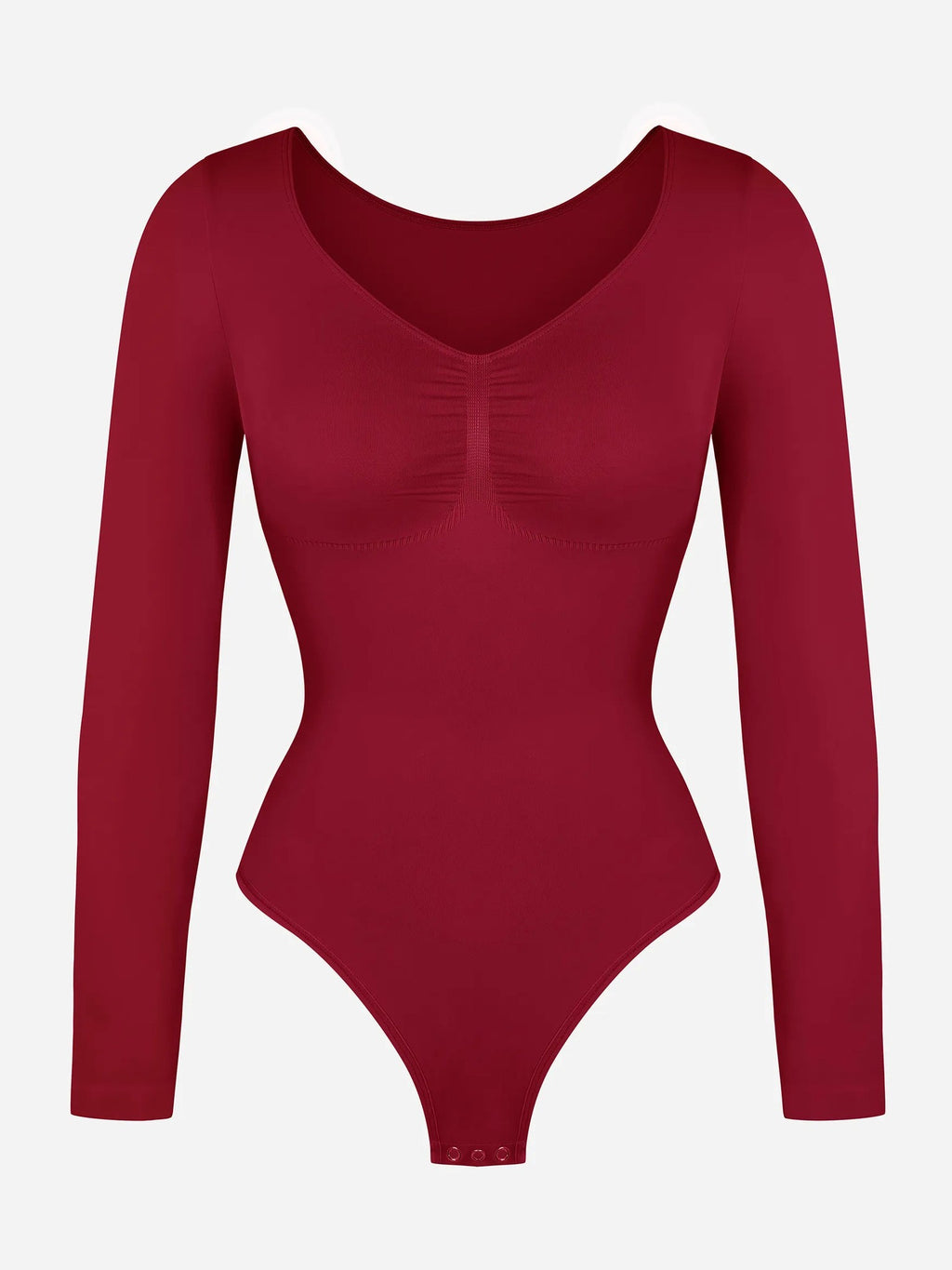 Seamless Long Sleeve Tummy Control Thong Bodysuit