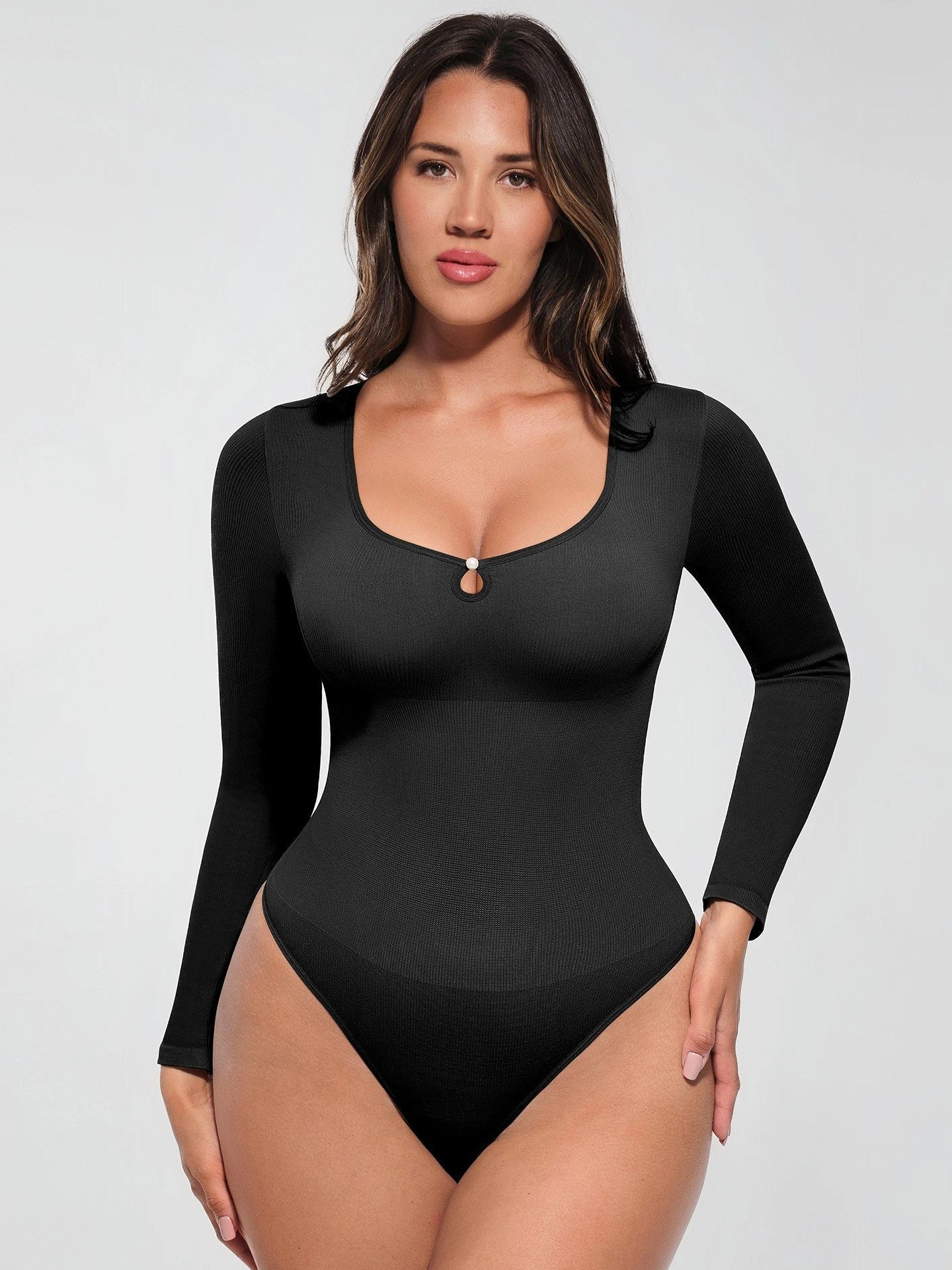 Feelingirl Seamless Ribbed Bodysuit