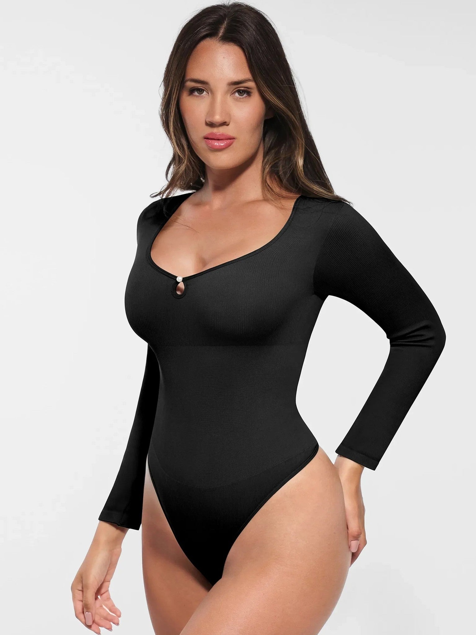 Feelingirl Seamless Ribbed Bodysuit
