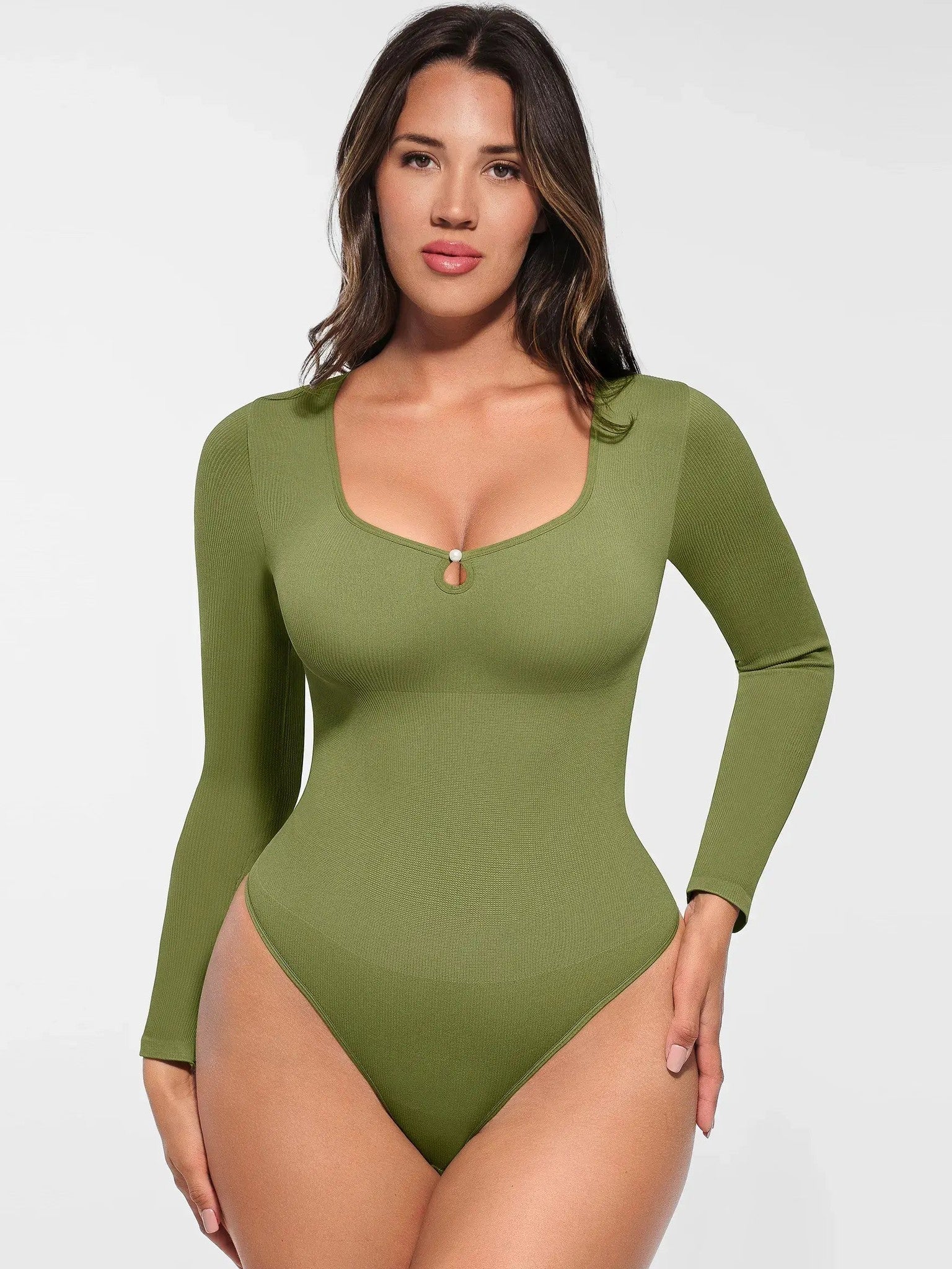 Feelingirl Seamless Ribbed Bodysuit