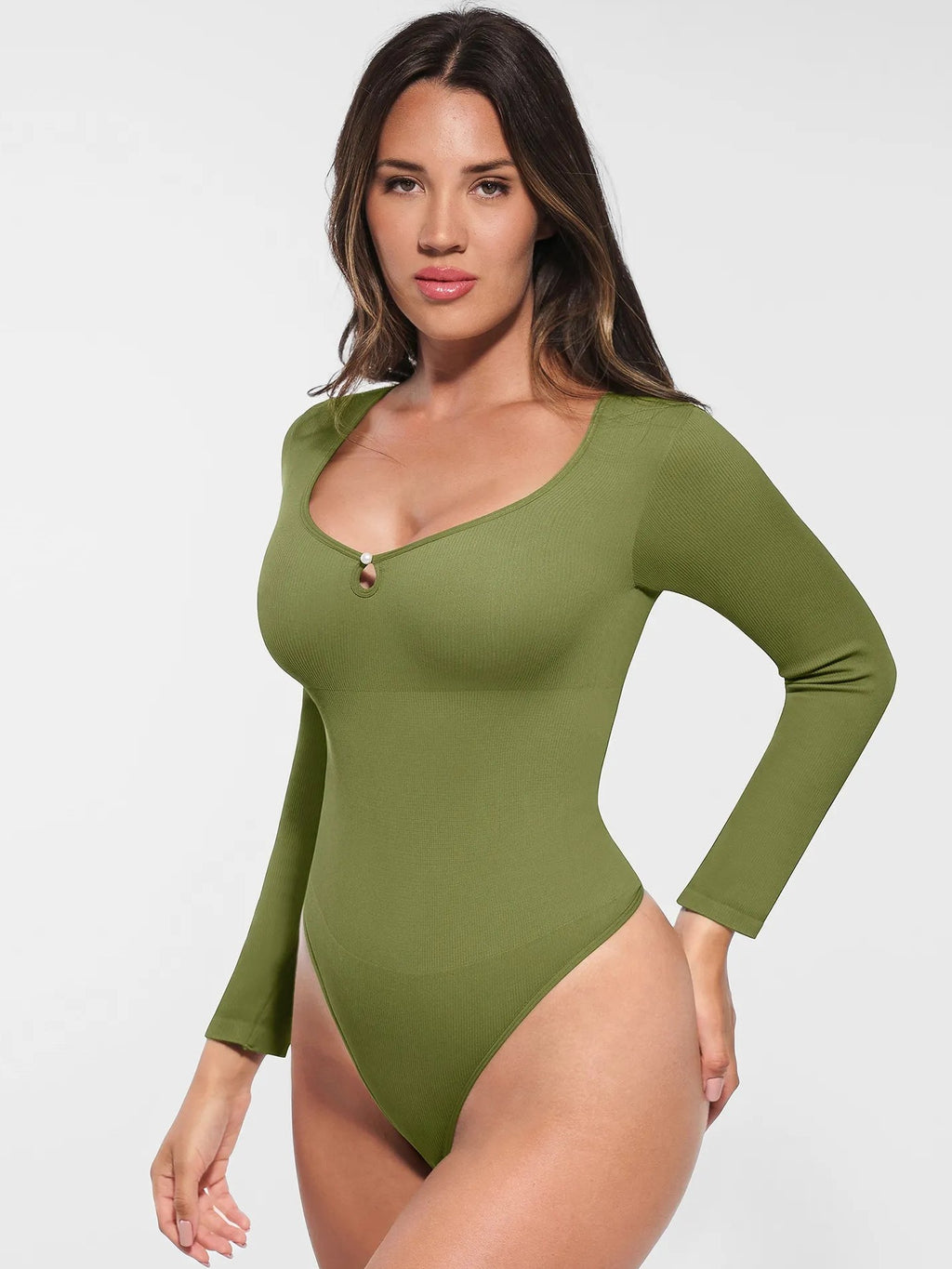 Feelingirl Seamless Ribbed Bodysuit