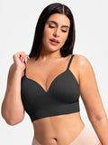 Lift Adjustable Seamless Wireless Ribbed Bra