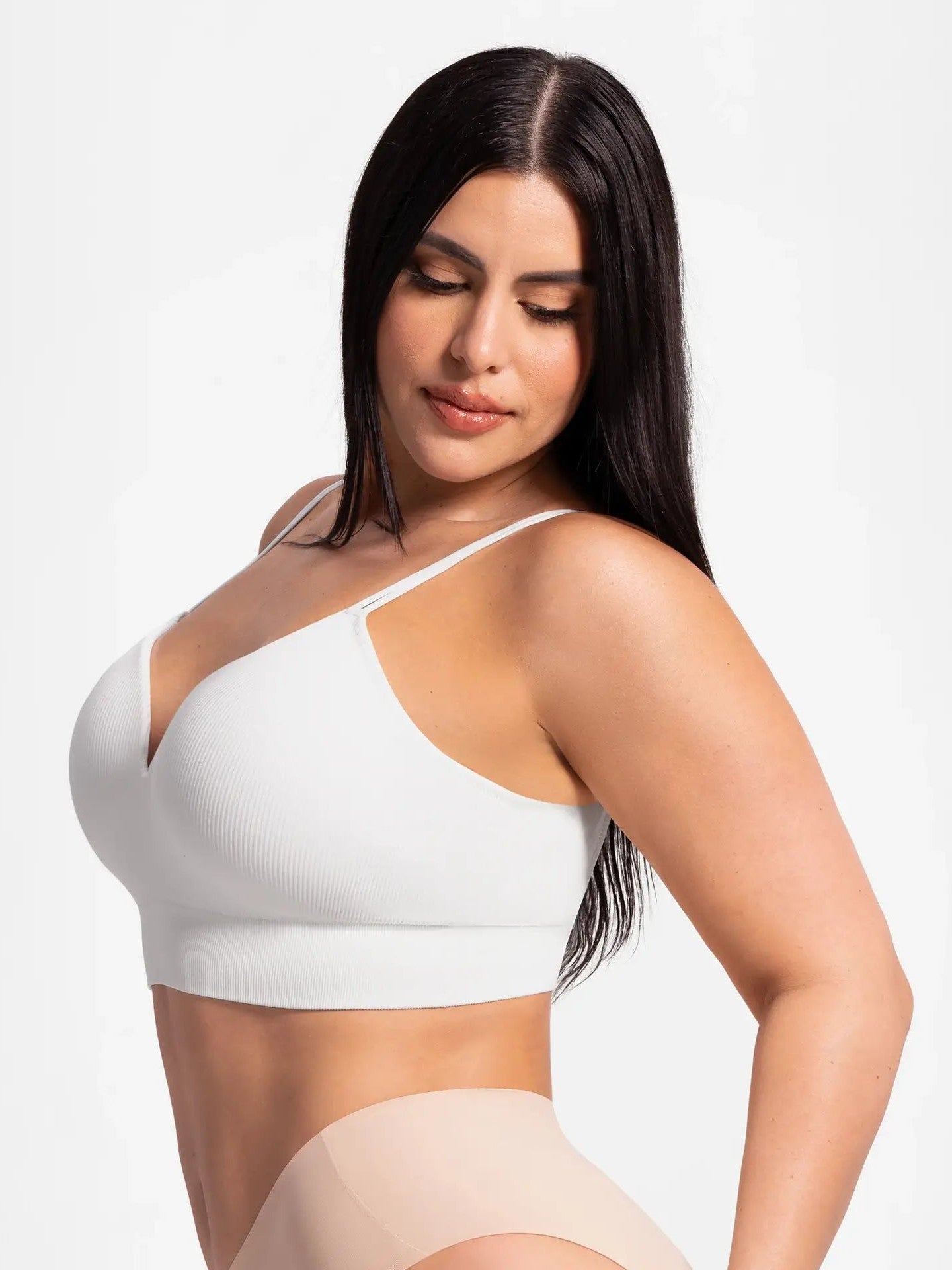 Lift Adjustable Seamless Wireless Ribbed Bra