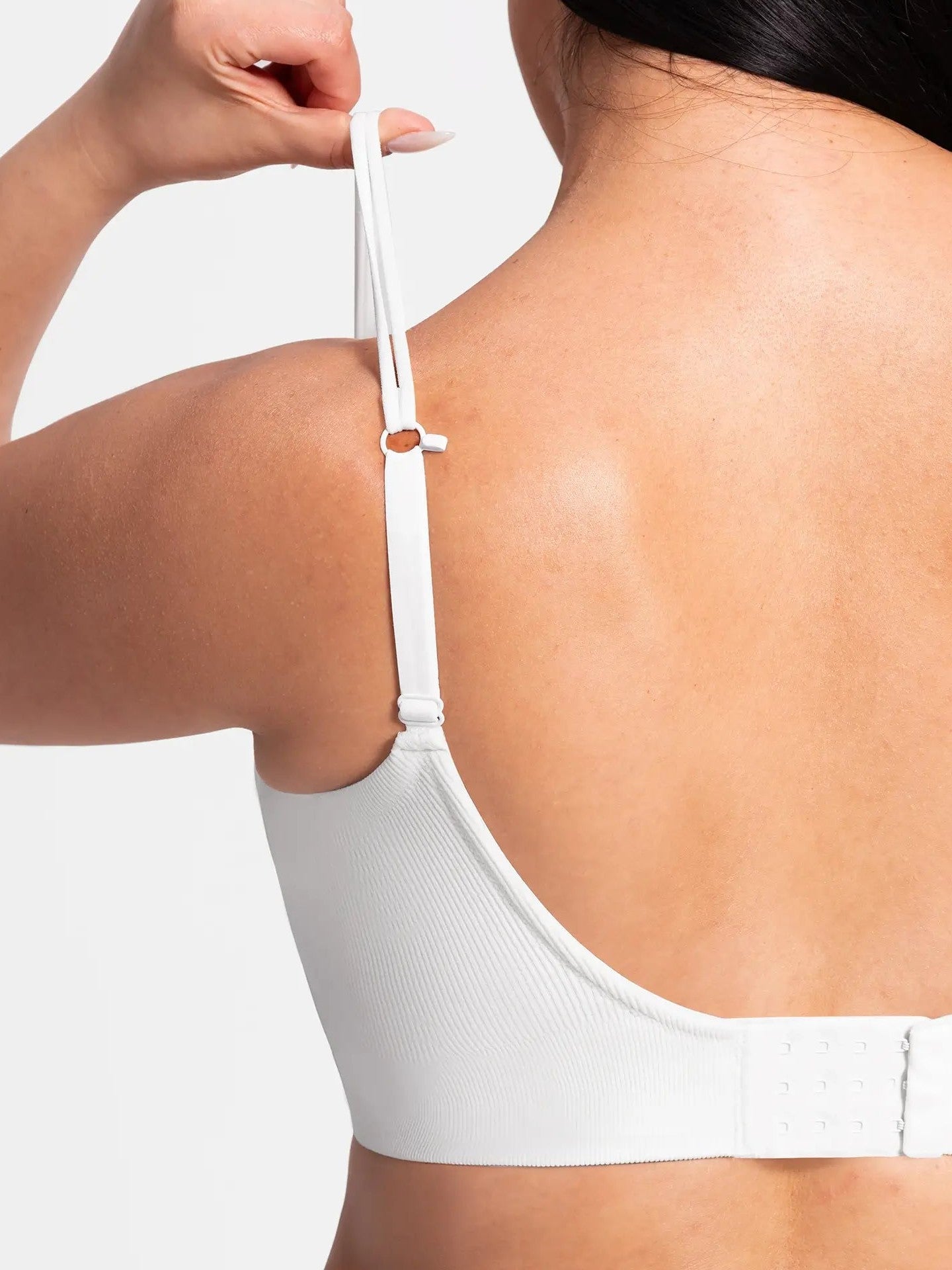 Lift Adjustable Seamless Wireless Ribbed Bra