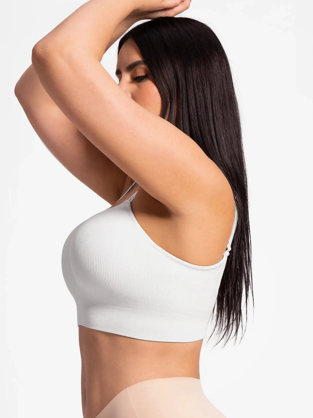 Lift Adjustable Seamless Wireless Ribbed Bra