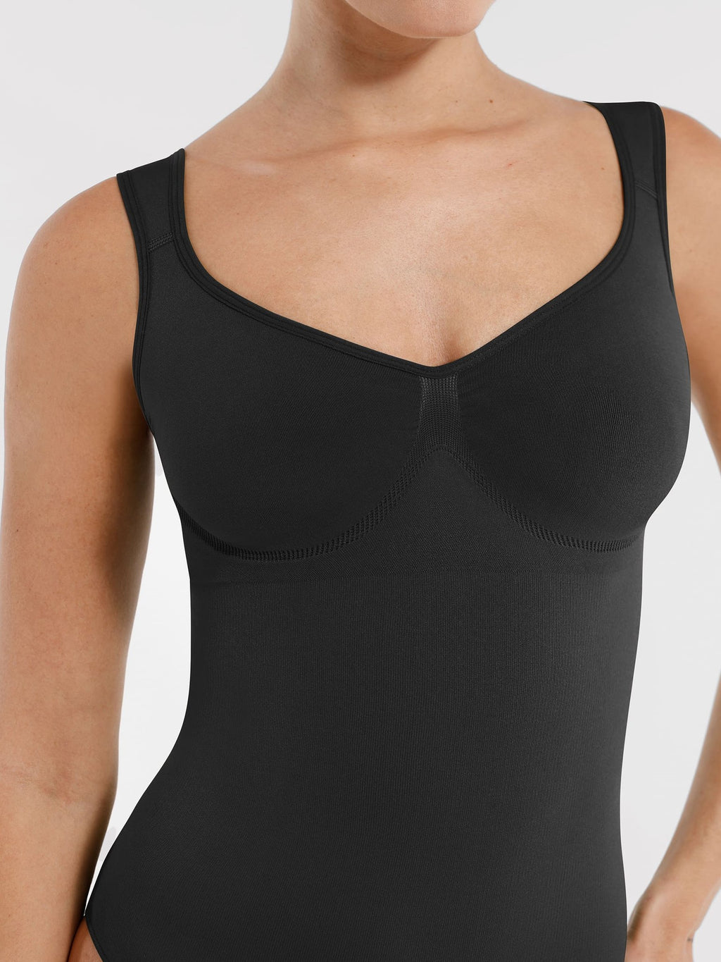 Support Diamond Neck Seamless Shaping Bodysuit