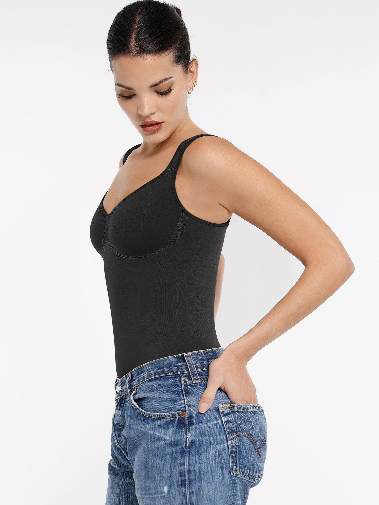 Support Diamond Neck Seamless Shaping Bodysuit