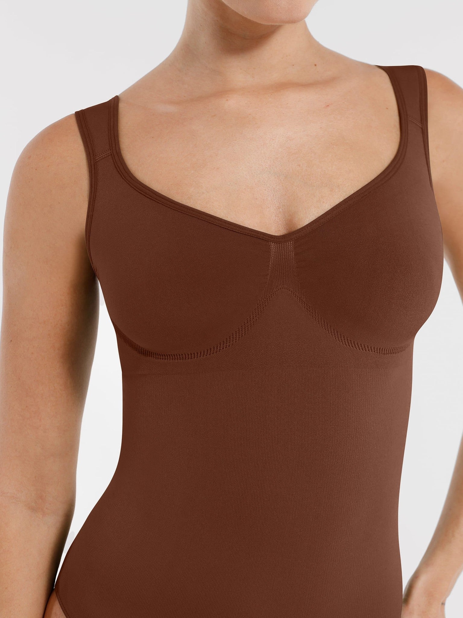 Support Diamond Neck Seamless Shaping Bodysuit