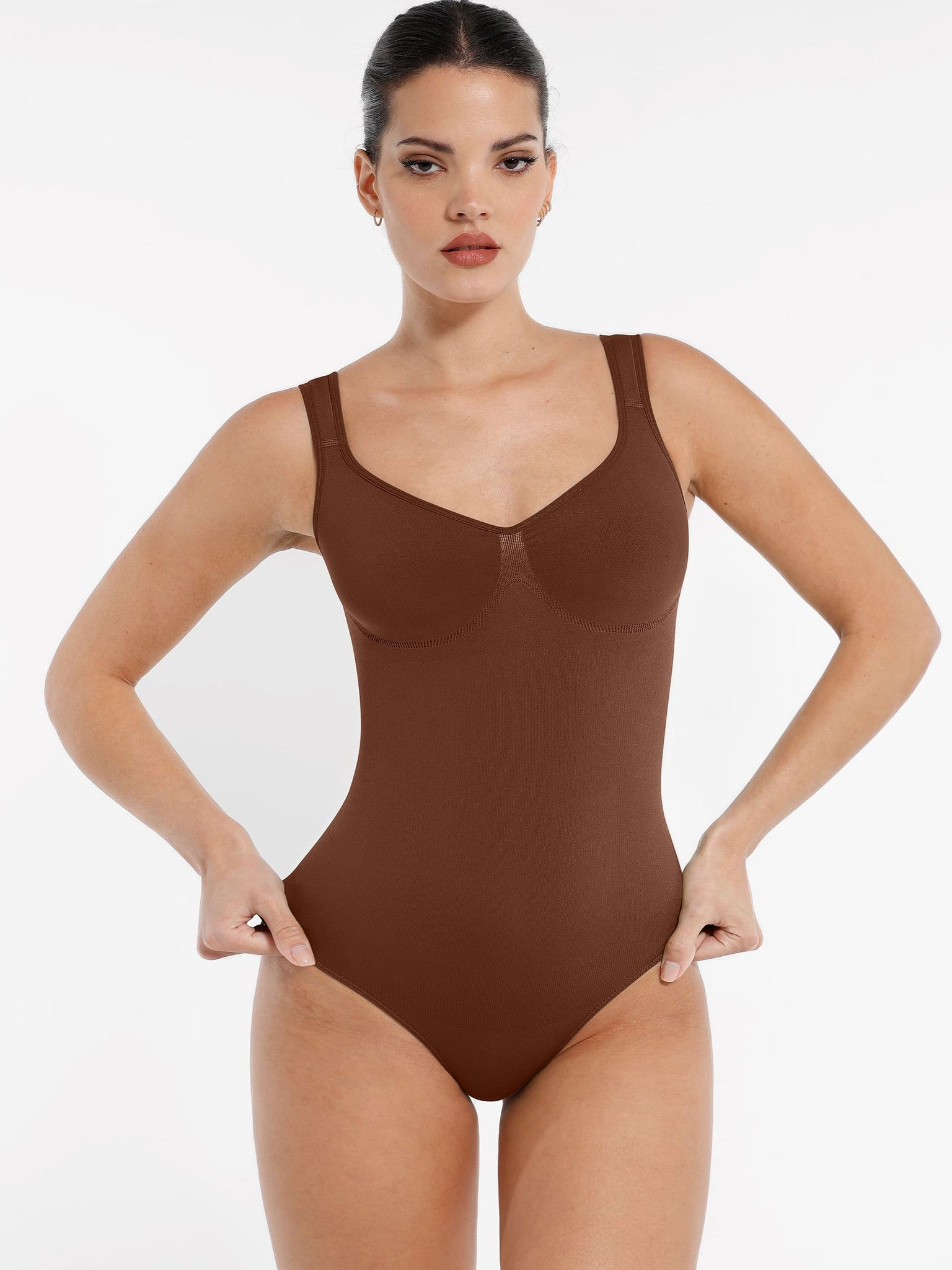 Support Diamond Neck Seamless Shaping Bodysuit