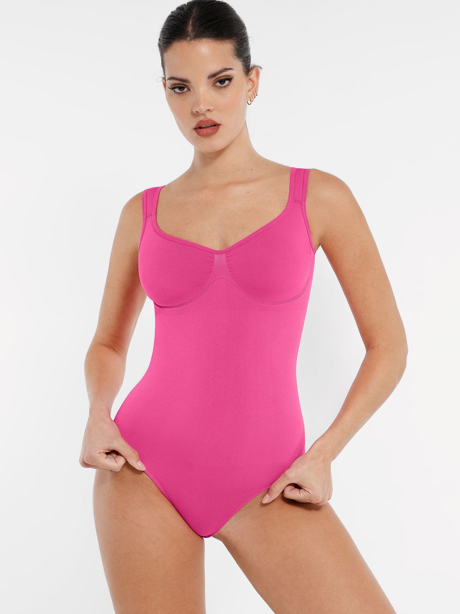 Support Diamond Neck Seamless Shaping Bodysuit