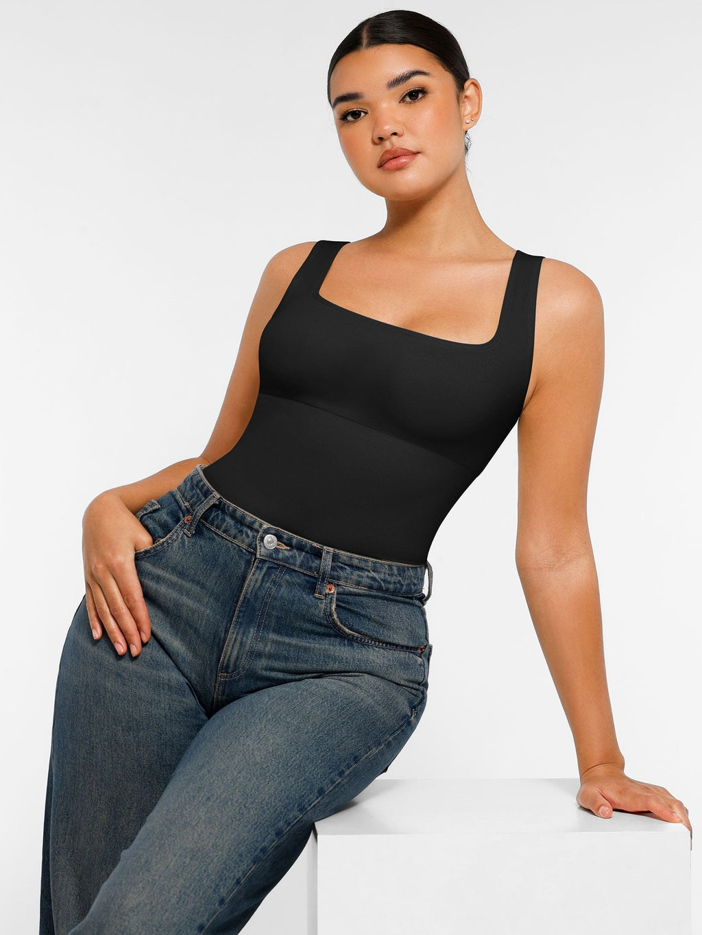 Square Neck Soft Seamless Bodysuit