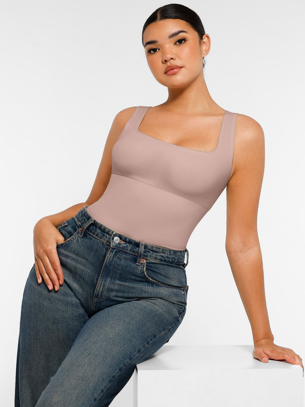 Square Neck Soft Seamless Bodysuit