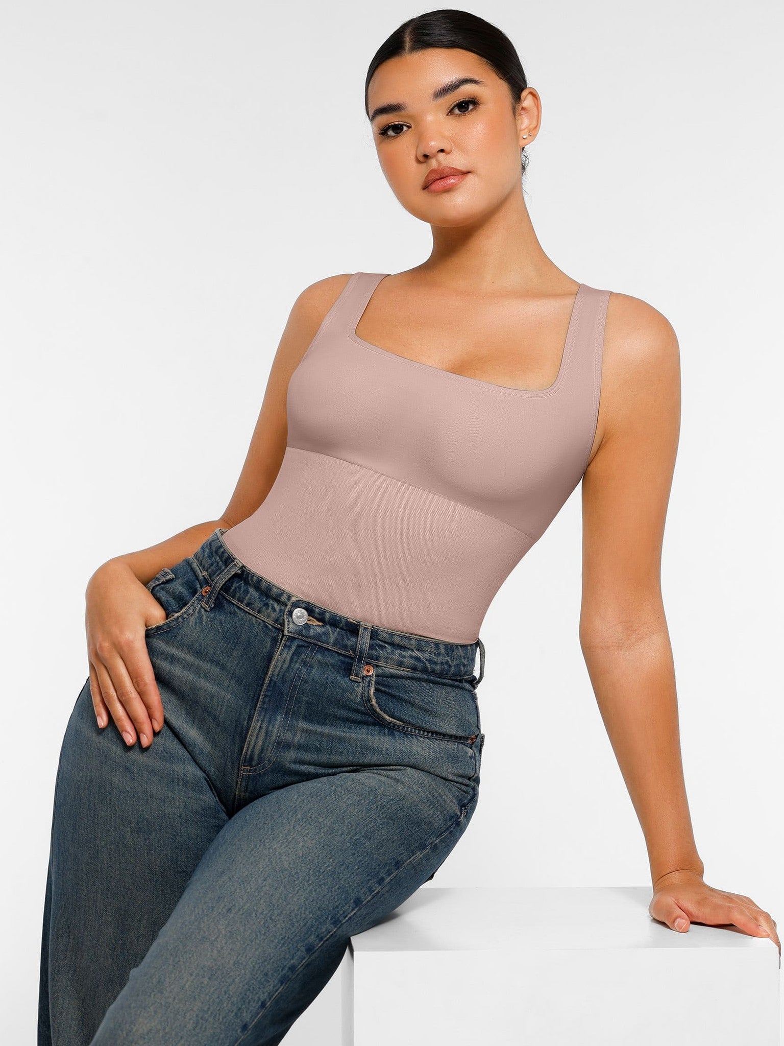 Square Neck Soft Seamless Bodysuit