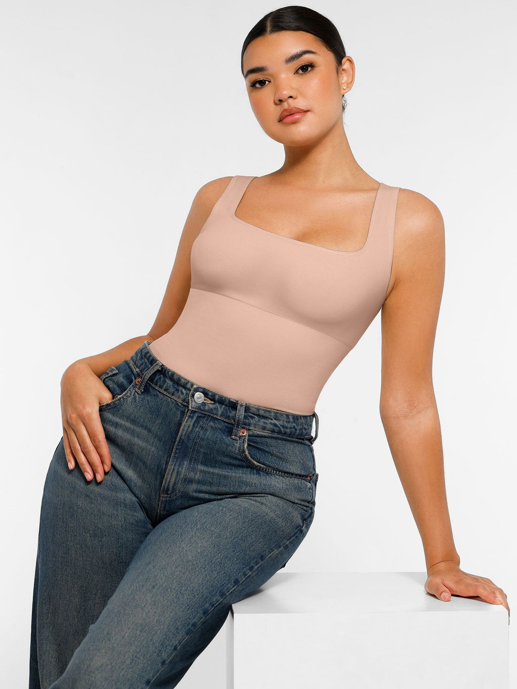Square Neck Soft Seamless Bodysuit