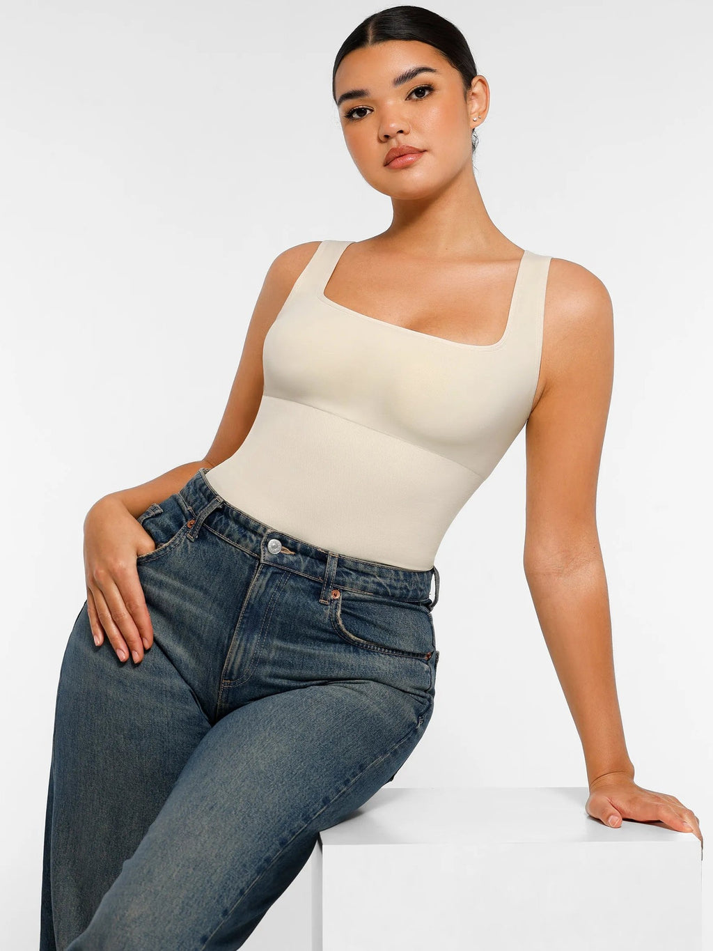 Square Neck Soft Seamless Bodysuit