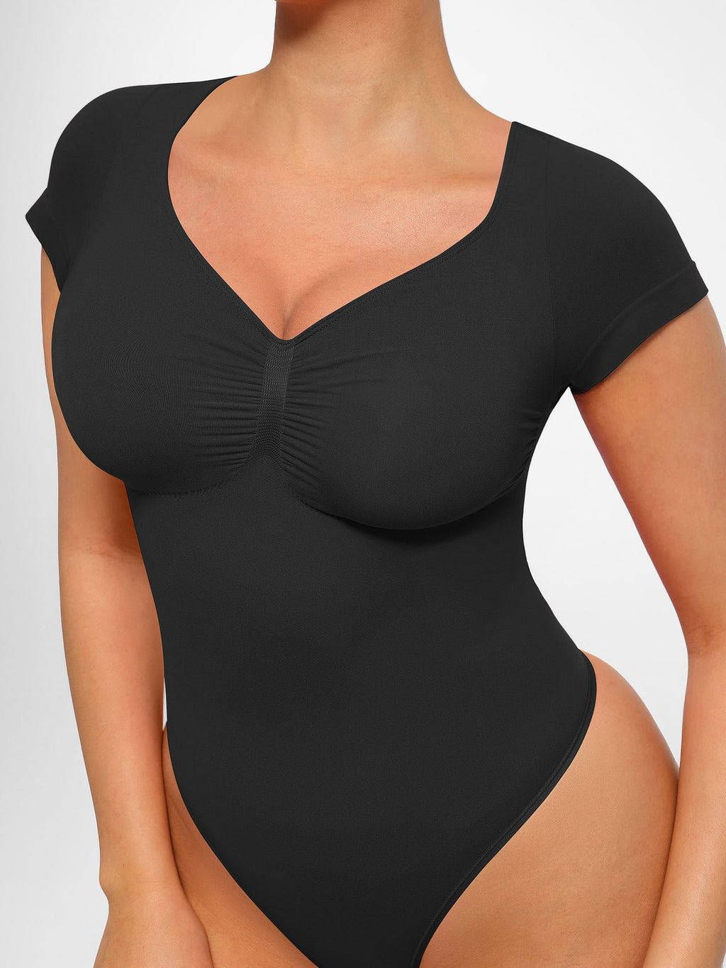 Tummy Control Seamless Short-Sleeve Bodysuit