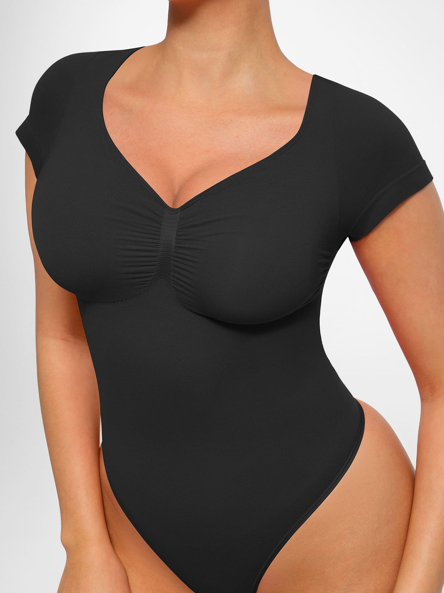Tummy Control Seamless Short-Sleeve Bodysuit