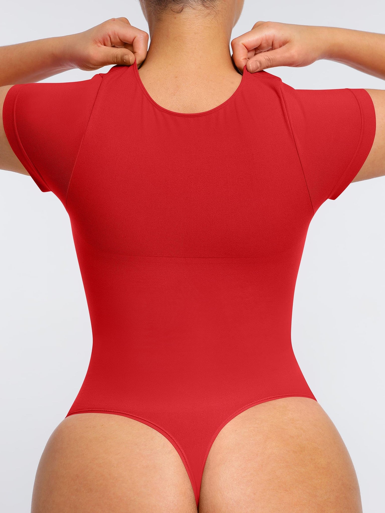 Tummy Control Seamless Short-Sleeve Bodysuit
