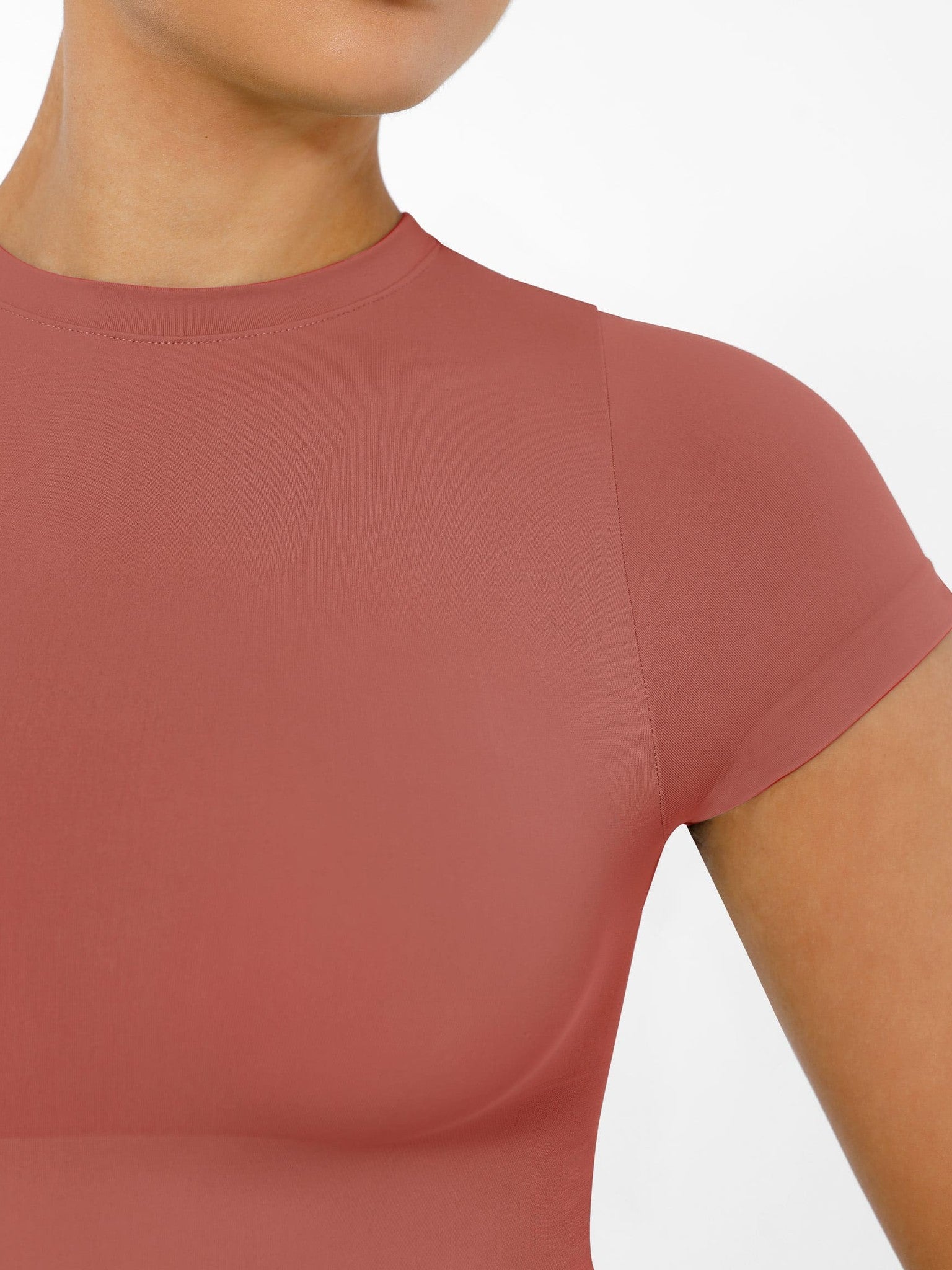 Feelingirl Seamless Ultra-Soft Crew Neck Bodysuit