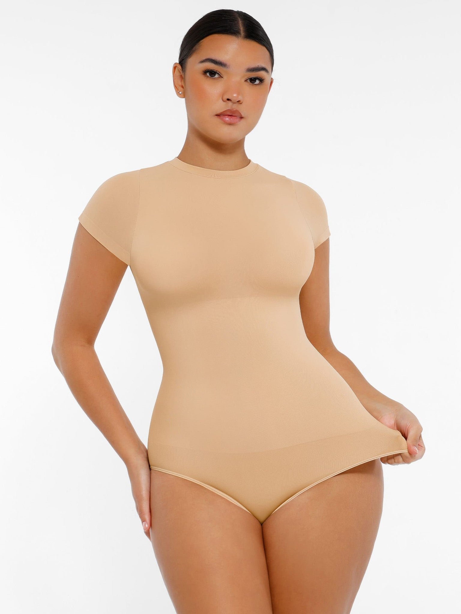 Feelingirl Seamless Ultra-Soft Crew Neck Bodysuit