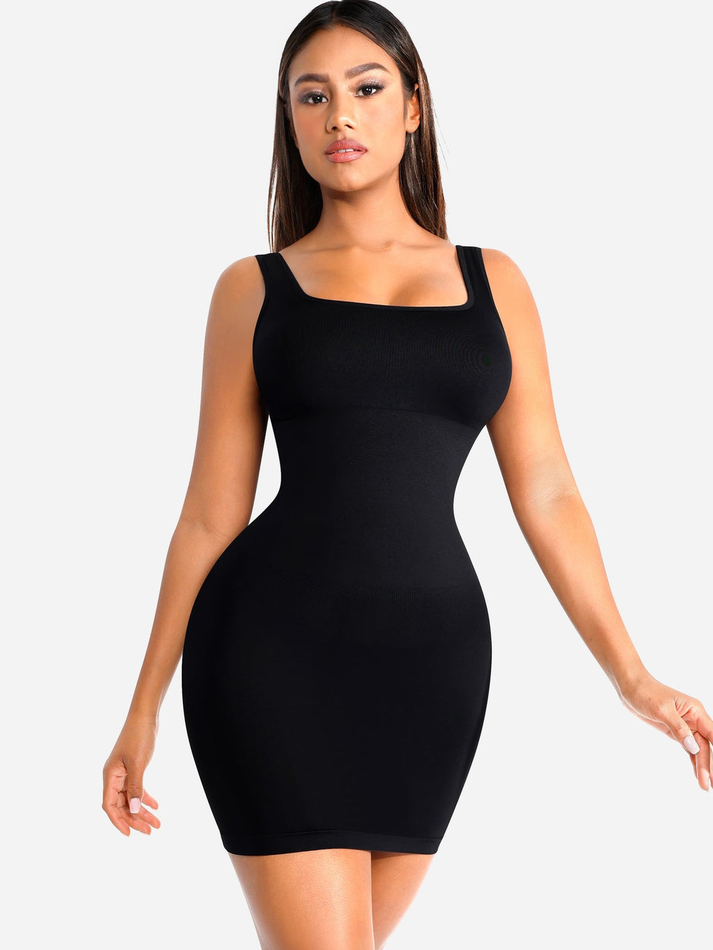 Tummy Control Square Neck Everyday Dress