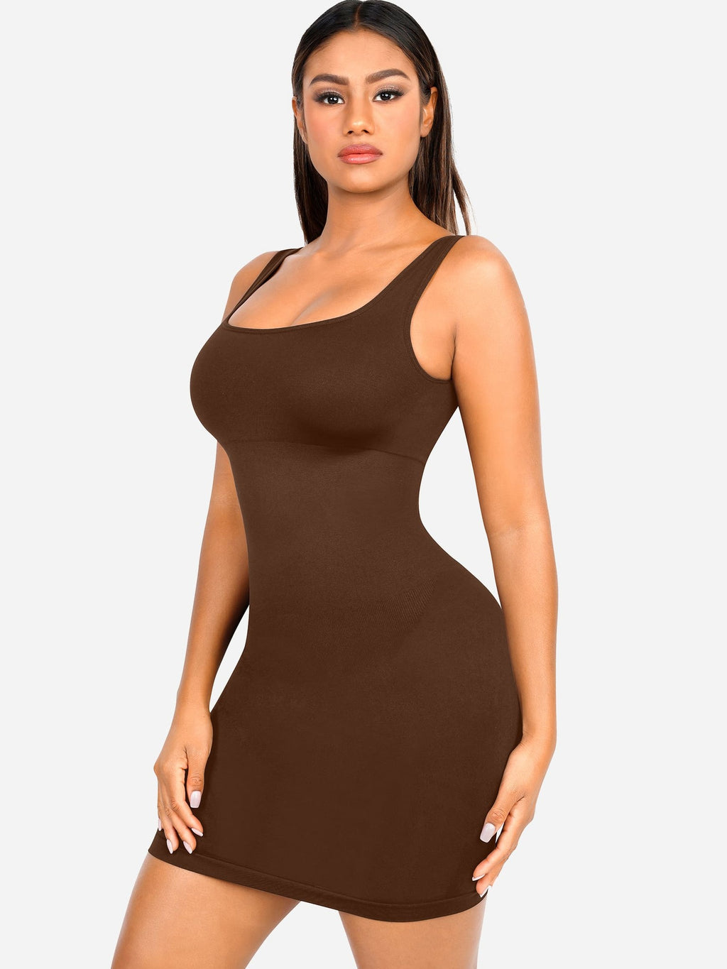 Tummy Control Square Neck Everyday Dress