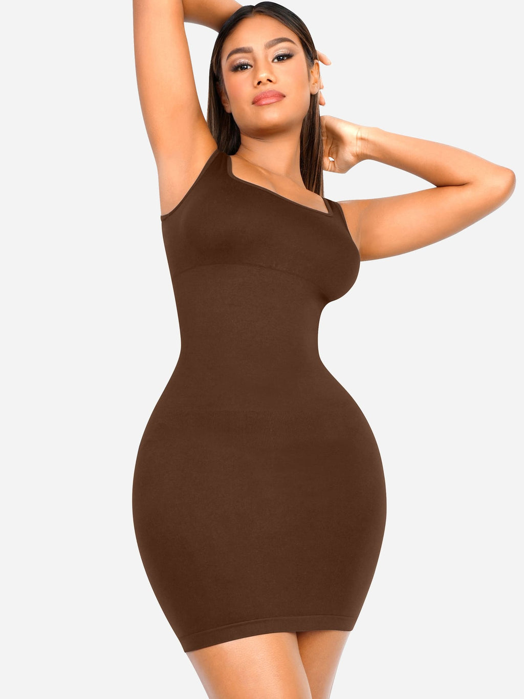 Tummy Control Square Neck Everyday Dress