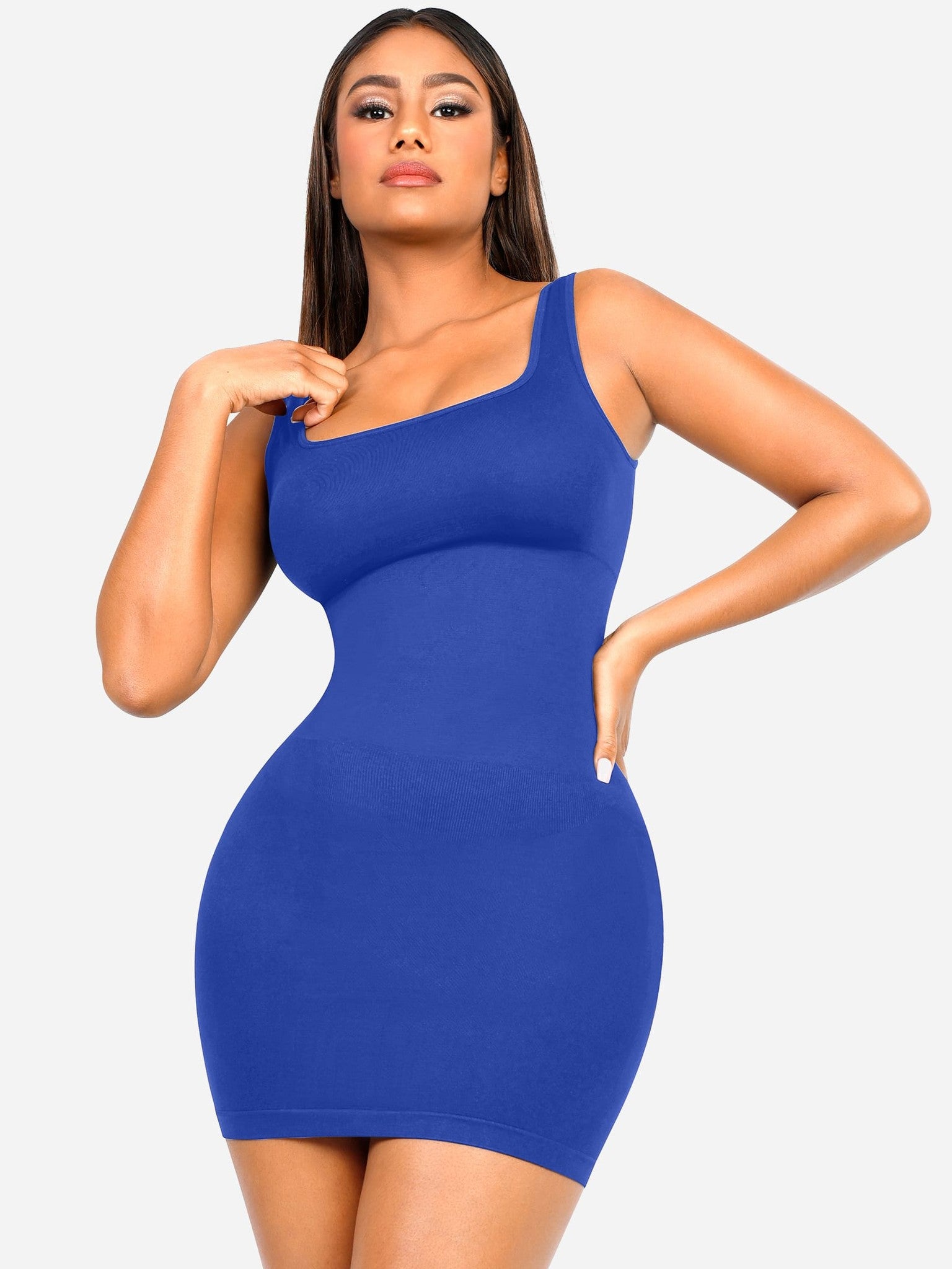 Tummy Control Square Neck Everyday Dress
