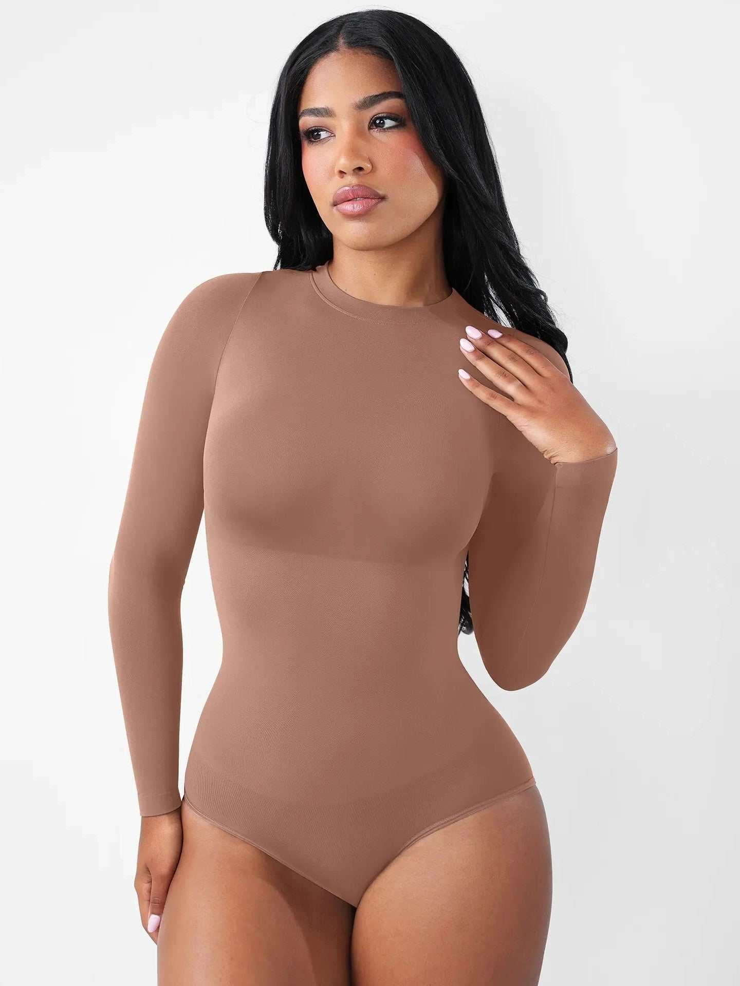 Feelingirl Seamless Ultra-Soft Crew Neck Bodysuit