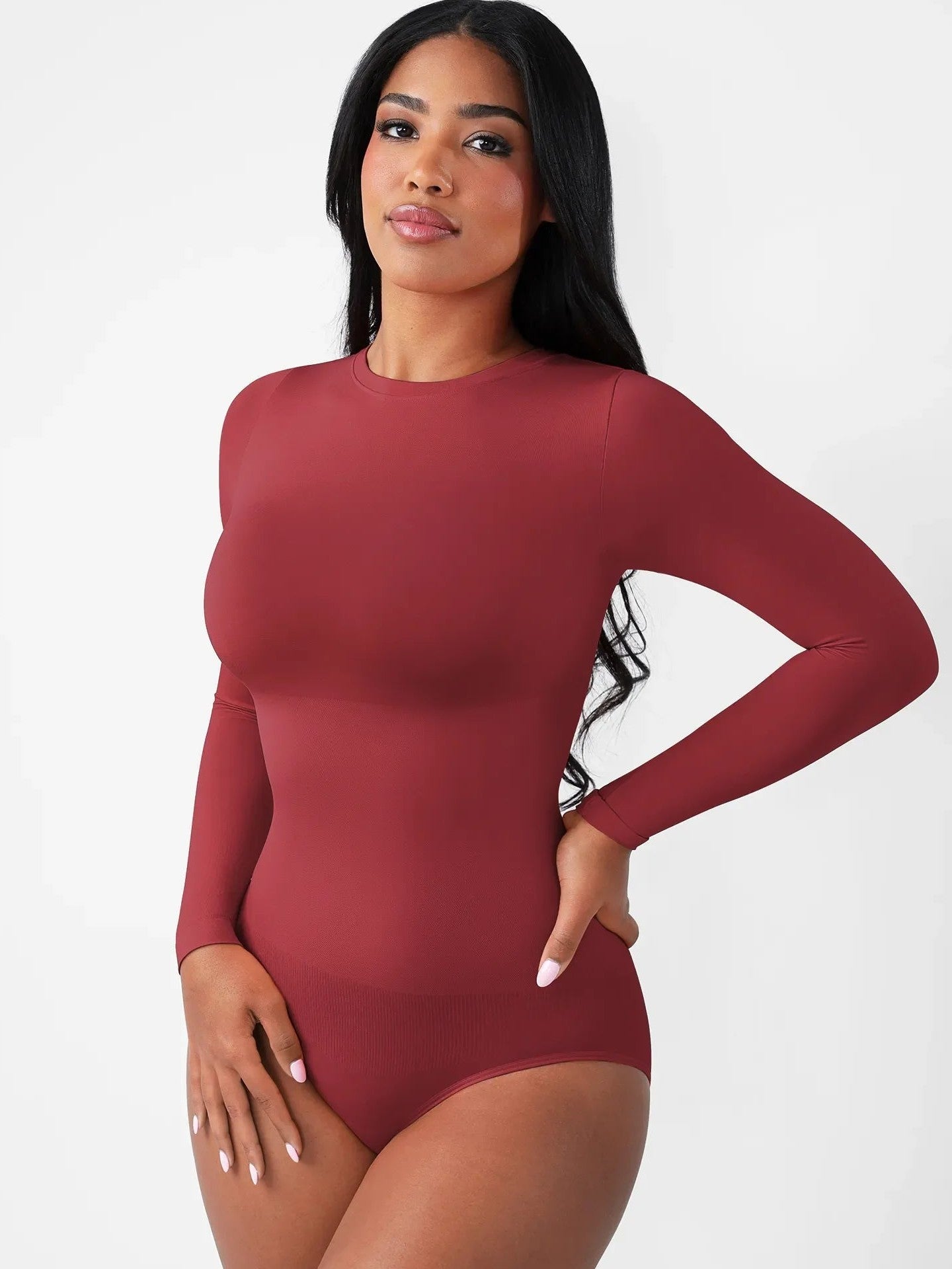 Feelingirl Seamless Ultra-Soft Crew Neck Bodysuit