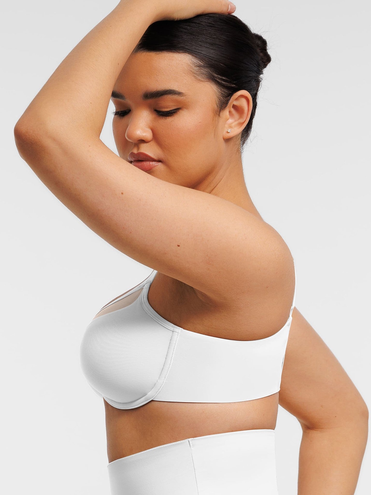 Feelingirl Sheer Mesh Full Coverage Unpadded Underwire Bra