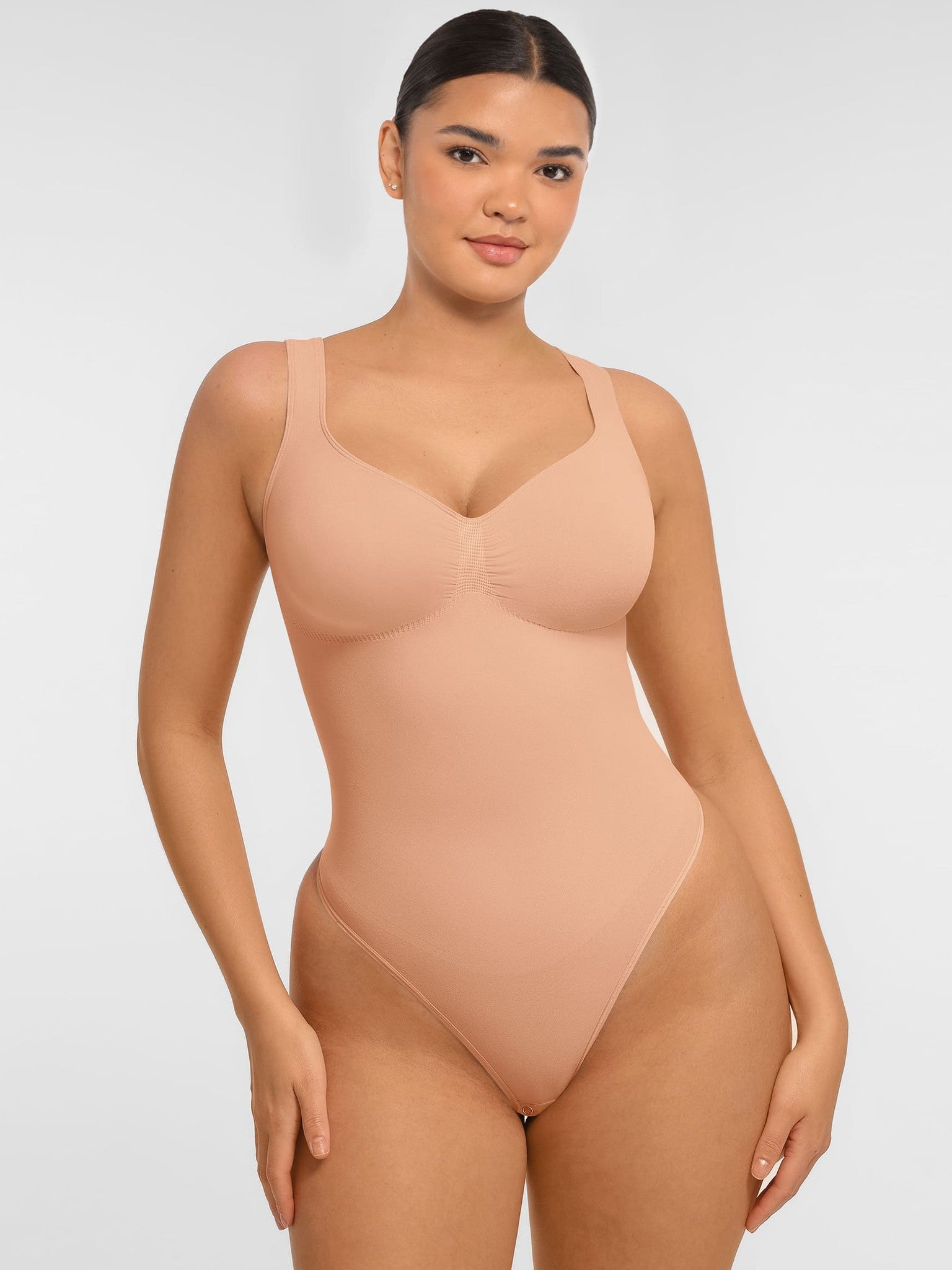 Tummy Control Seamless Wide Strap Bodysuit