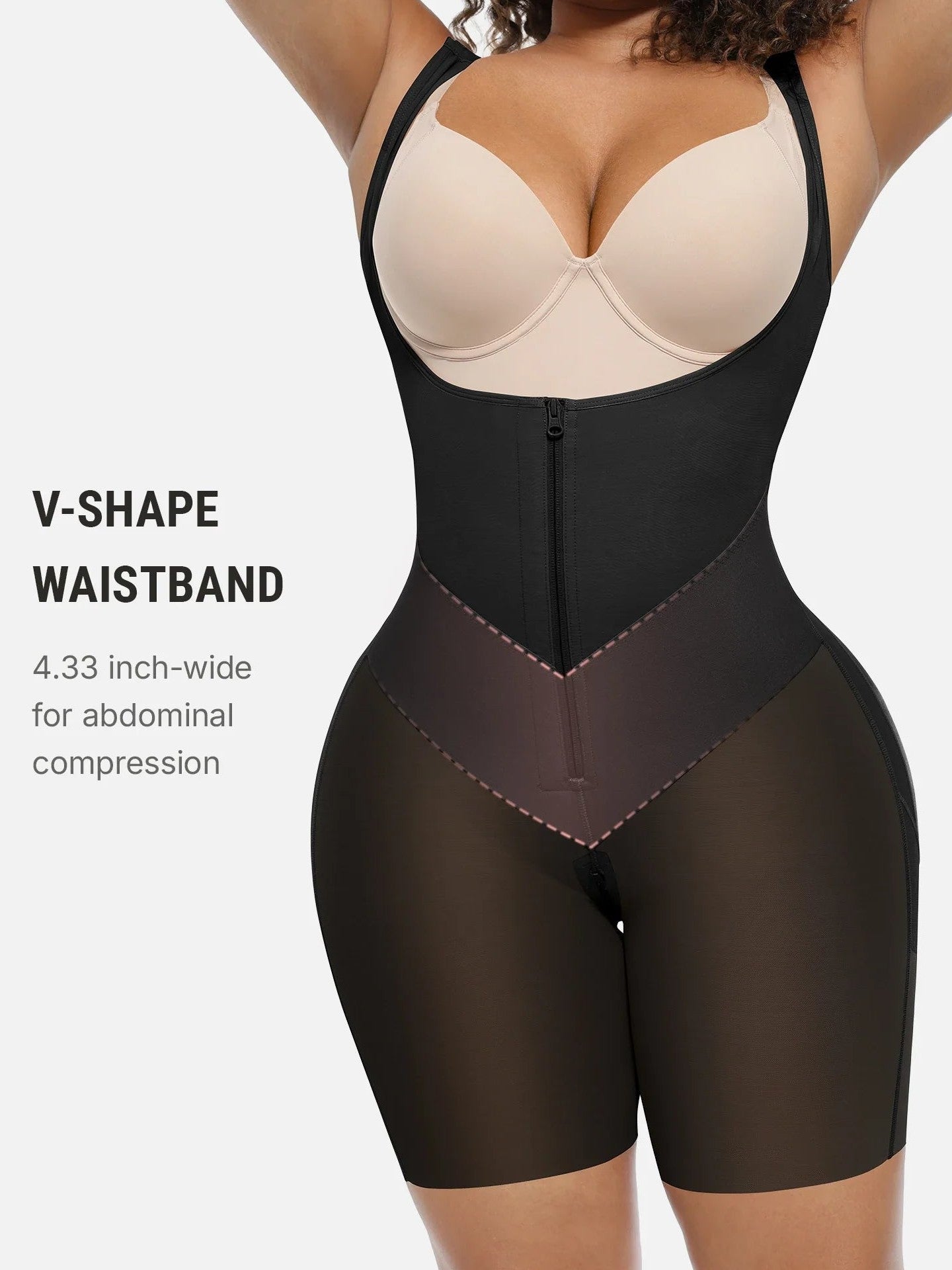 U-Shaped Faja Tummy Control Butt Lift Bodysuit
