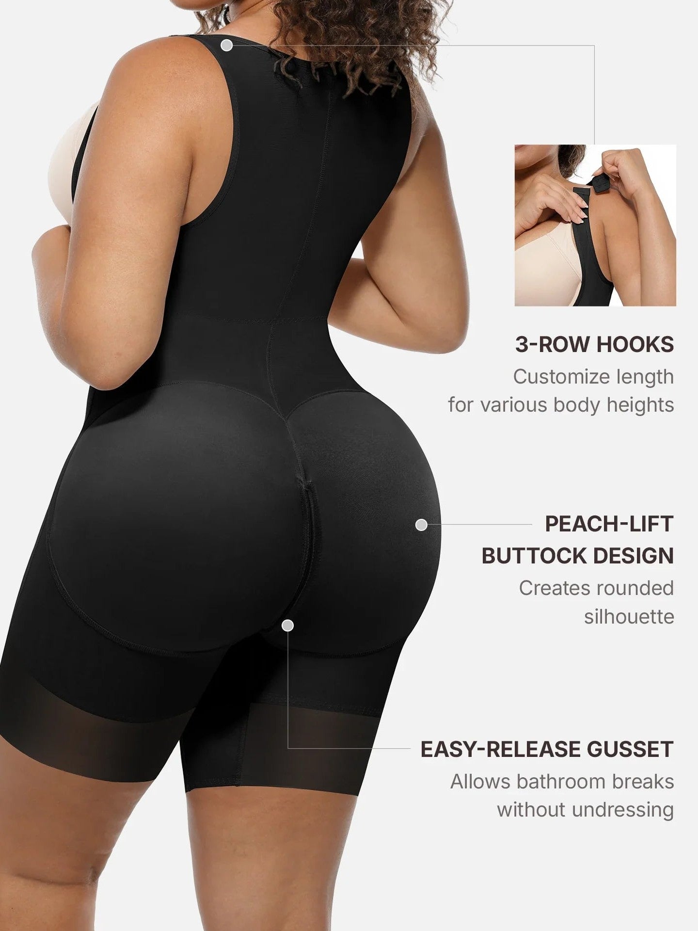 U-Shaped Faja Tummy Control Butt Lift Bodysuit