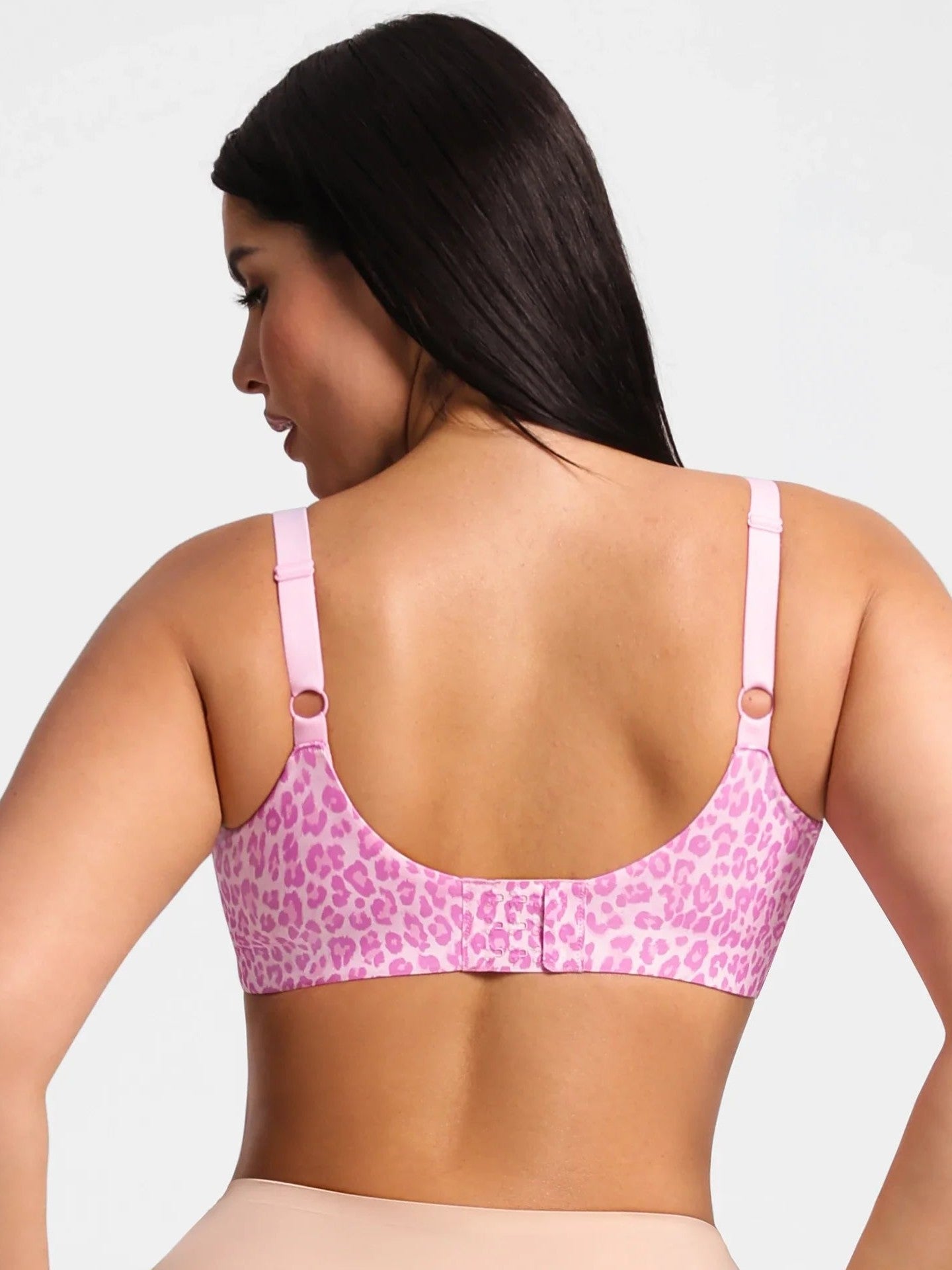 Adjustable-Strap Underwire Deep V-neck Bra